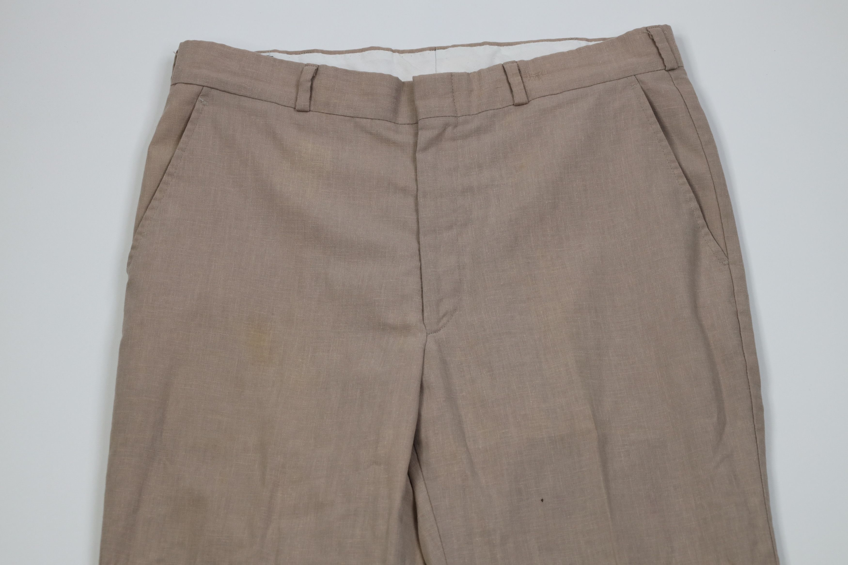 Vintage Vintage 70s 80s Streetwear Knit Wide Leg Chino Pants USA Size US 32 / EU 48 - 2 Thumbnail