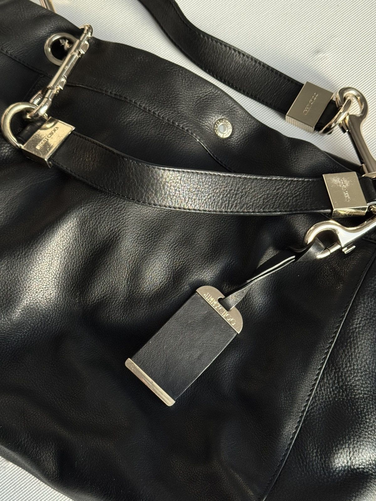 VINTAGE JIMMY CHOO Genuine Leather BALENCIAGA STYLE CITY BAG