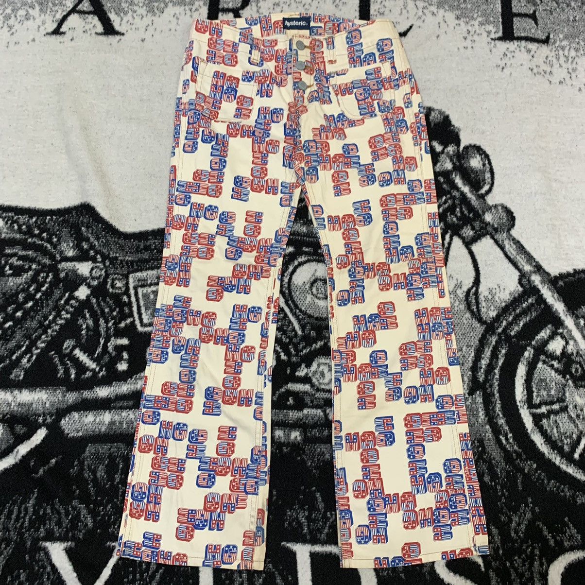 Hysteric Glamour Hysteric Glamour HG US Flag Pattern Bootcut Pants Size 30" / US 8 / IT 44 - 1 Thumbnail
