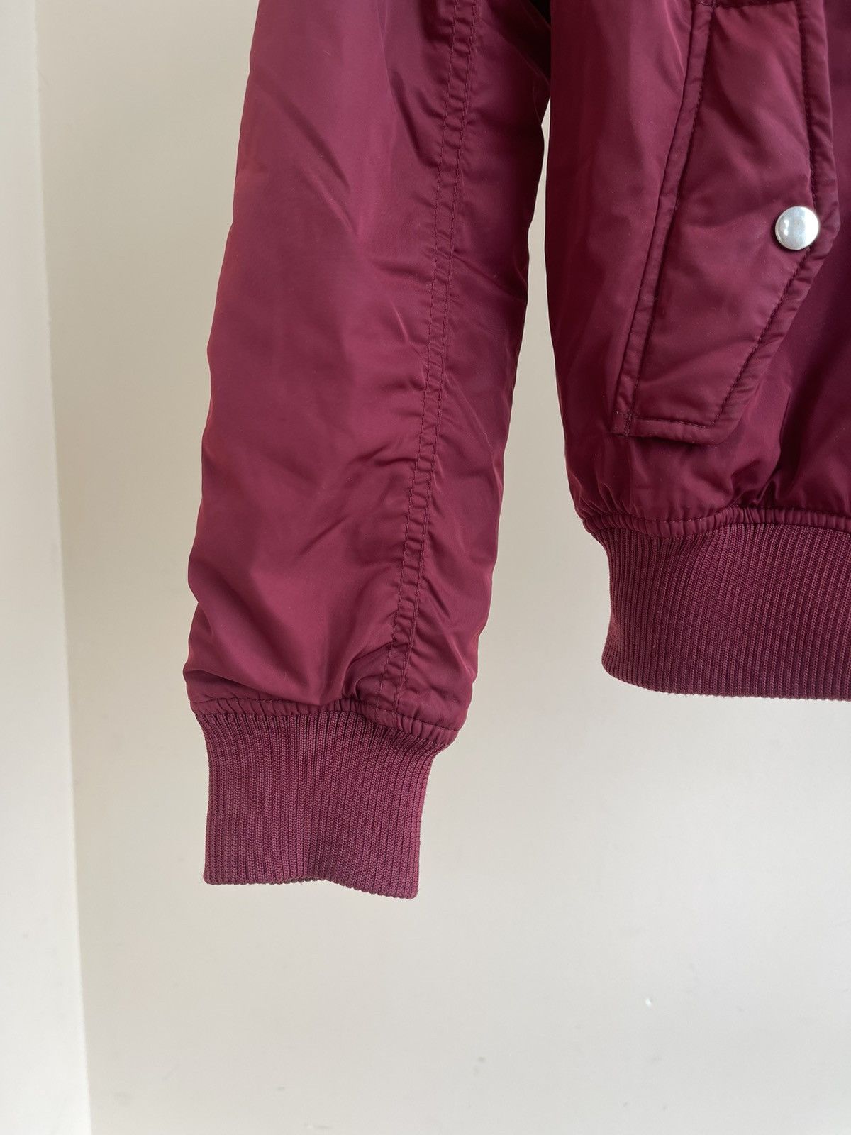Bershka Bershka Premium Collection MA-1 Bomber Jacket Burgundy Size XS / US 0-2 / IT 36-38 - 4 Thumbnail