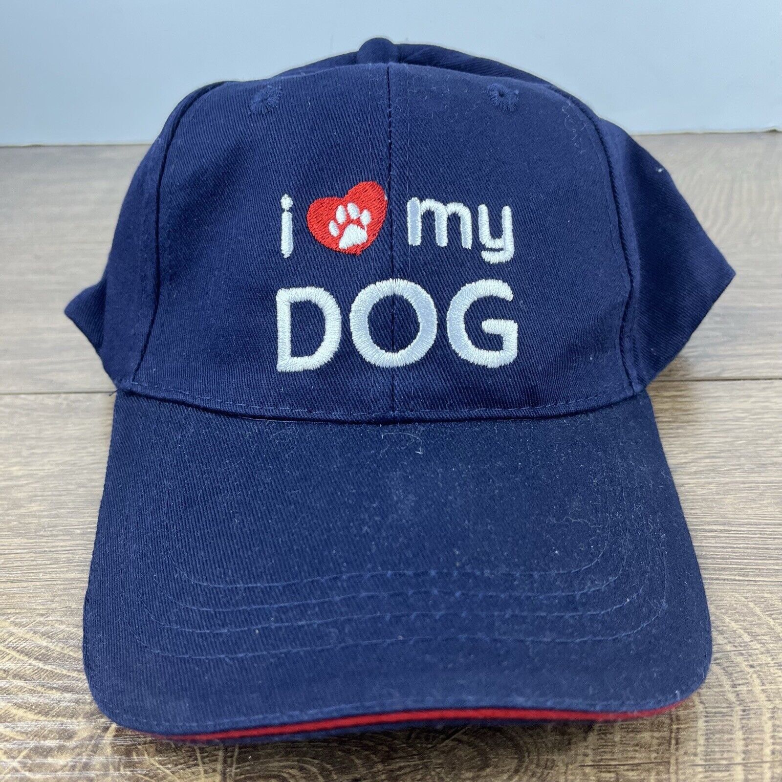 Other I Love my Dog Hat Dog Adjustable Hat Blue Hat Adjustable Blu Size ONE SIZE - 5 Thumbnail