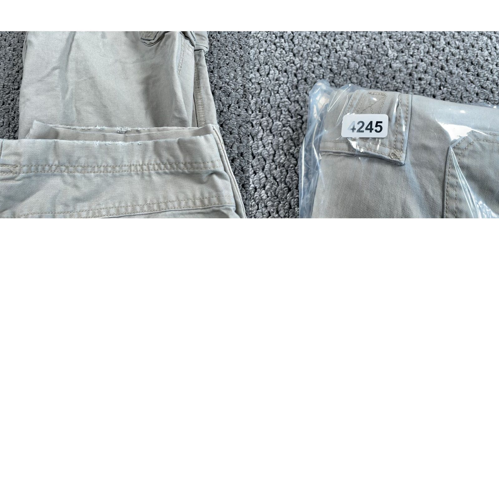 Doublet VINTAGE PANTS Baggy Loose Fit Canvas Double Knee Cargo 36 x 29 Beige Cargo Pocket Elastic Waist Zip Fly Regular Straight Mens Size US 36 / EU 52 - 9 Thumbnail