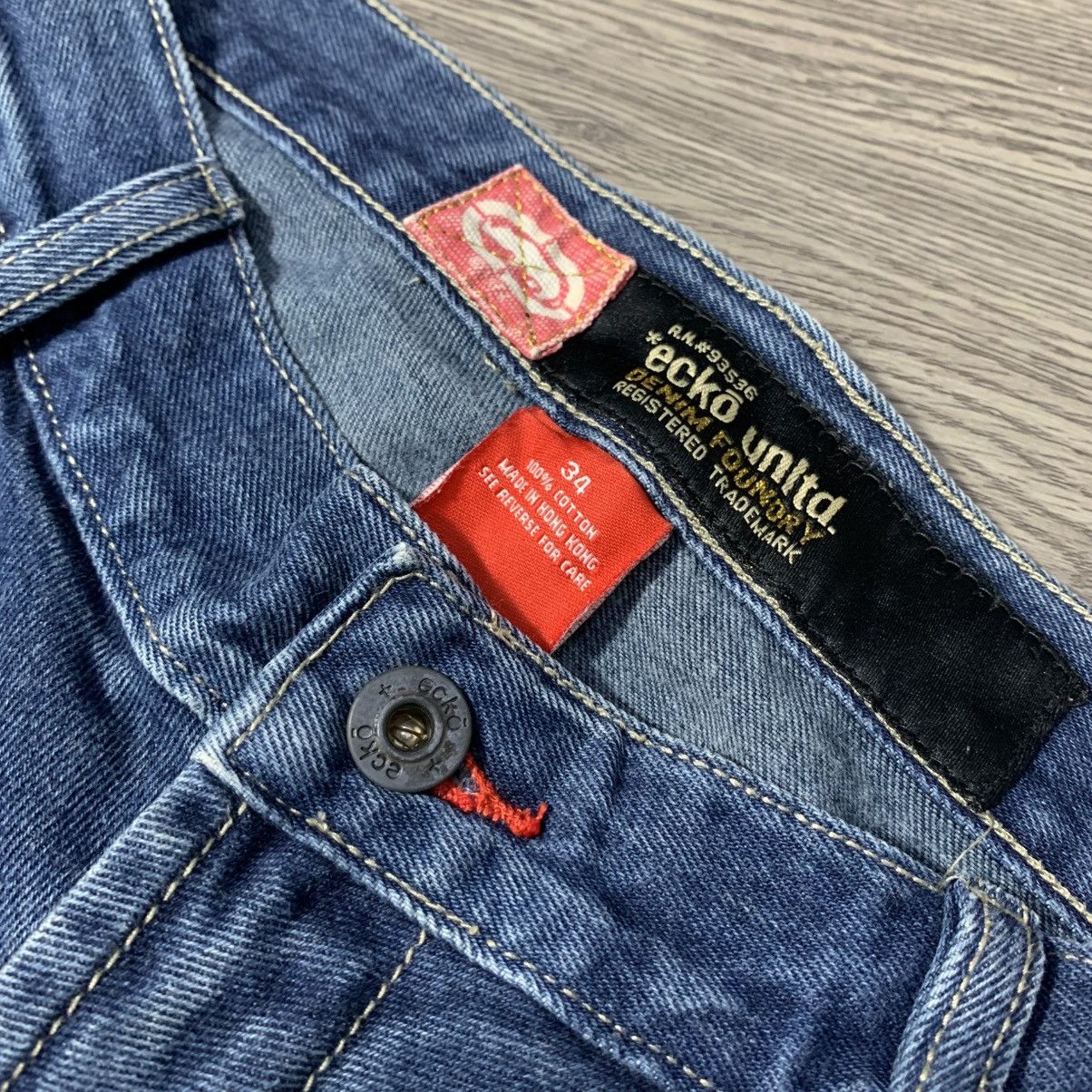 Ecko Unltd. ECKO UNLTD BAGGY JEANS BLUE POCKET LOGO Size US 34 / EU 50 - 7 Thumbnail