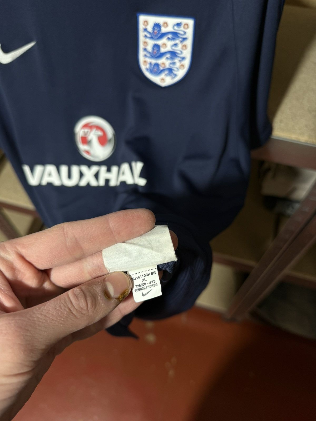 Nike × Vintage Nike England Training Football Soccer Jersey 2016 2017 Size US XL / EU 56 / 4 - 8 Thumbnail