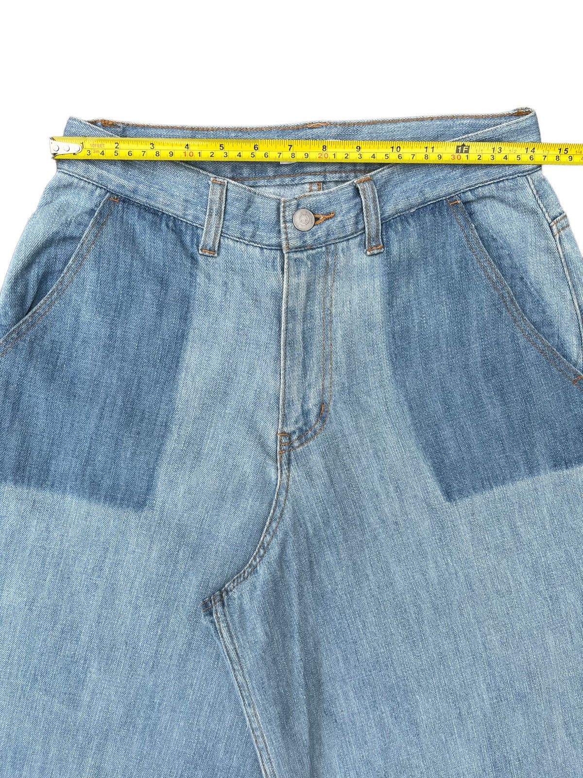 Japanese Brand Vintage Japanese Brand Light Blue Knee Length Wide Leg Jeans Size US 28 / EU 44 - 11 Thumbnail