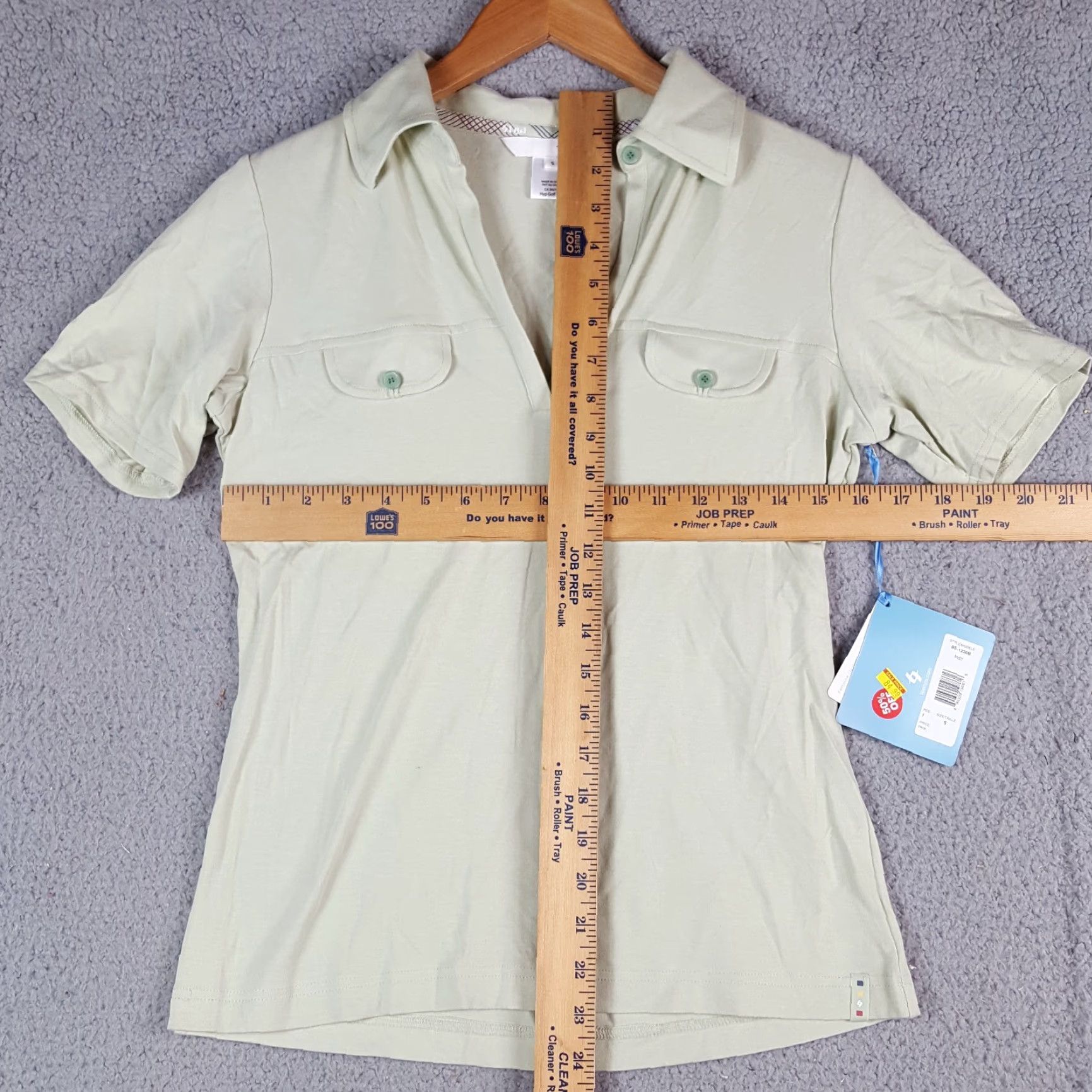 Vintage Lija Polo Women's Size S Lightweight Stretch Collared Pocket Golf Shirt Green Button Short Sleeve Polo Shirt Size S / US 4 / IT 40 - 6 Thumbnail