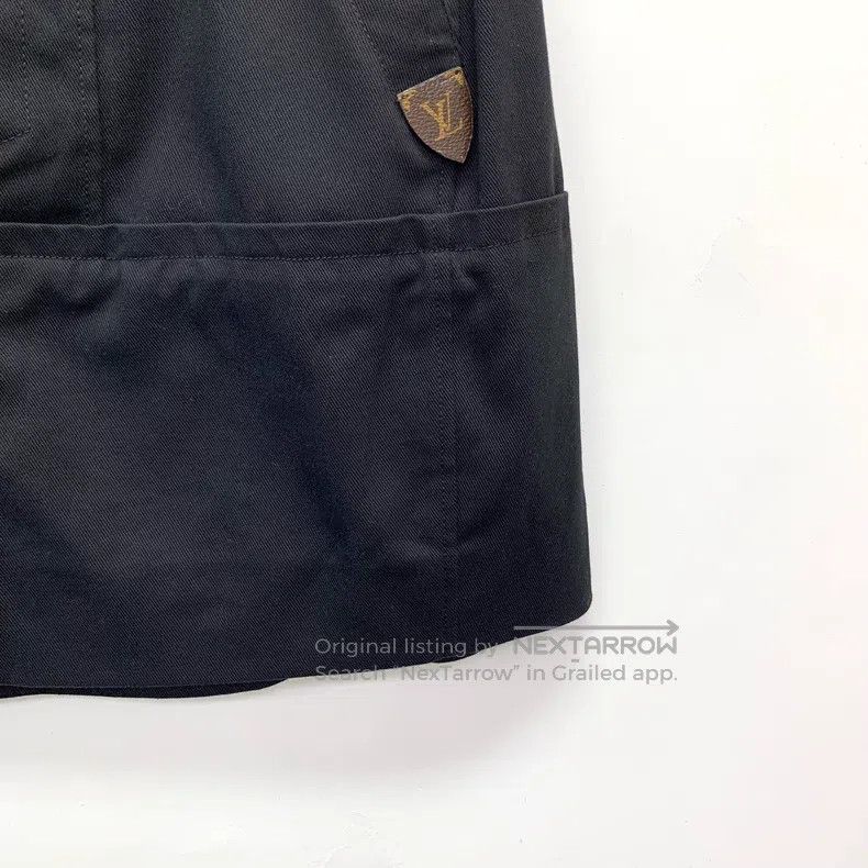 Louis Vuitton Louis Vuitton 22 black logo print leather cotton casual sk Size 37" - 4 Thumbnail
