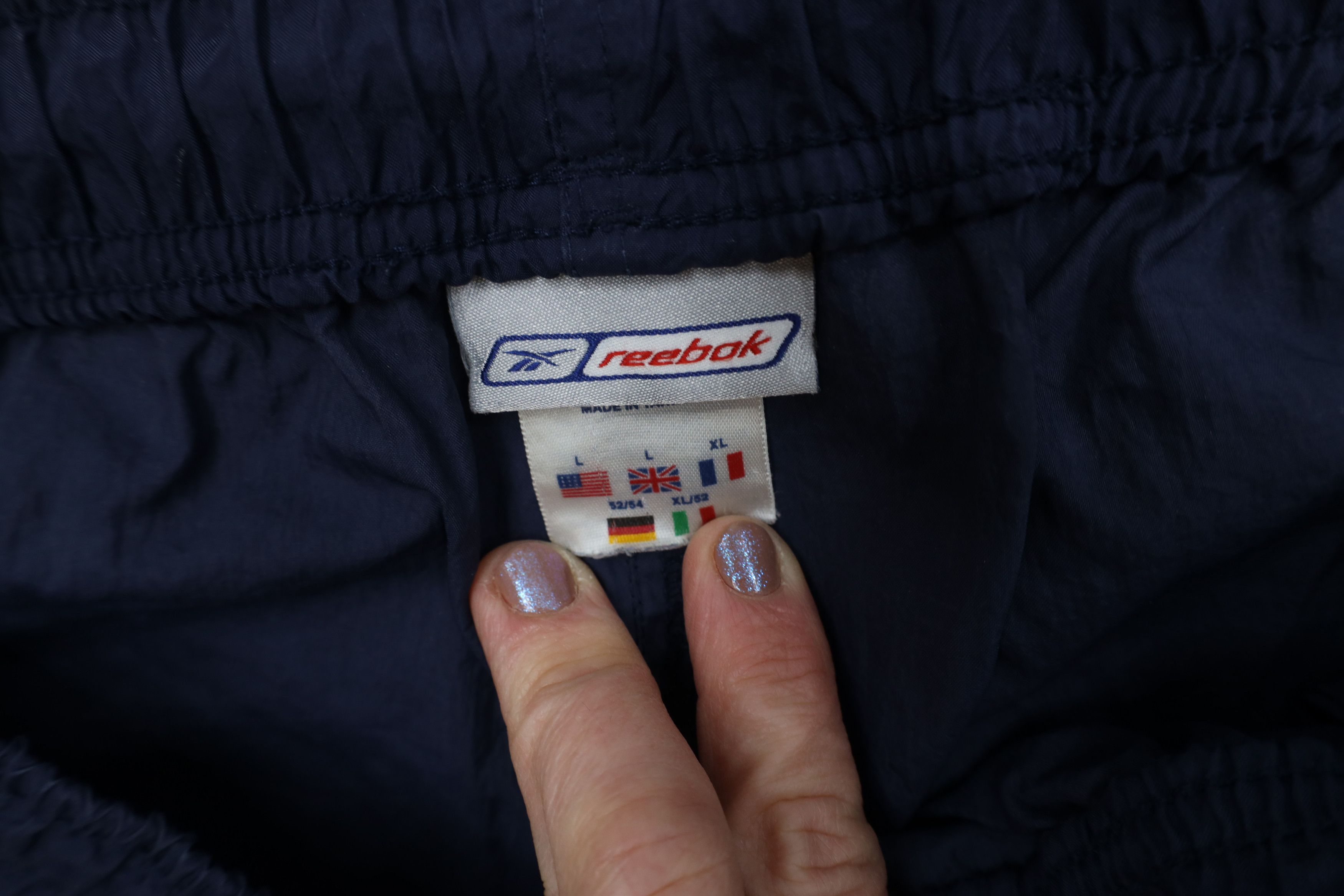 Reebok Vintage 90s Reebok Cuffed Windbreaker Joggers Pants Blue Size US 36 / EU 52 - 11 Thumbnail