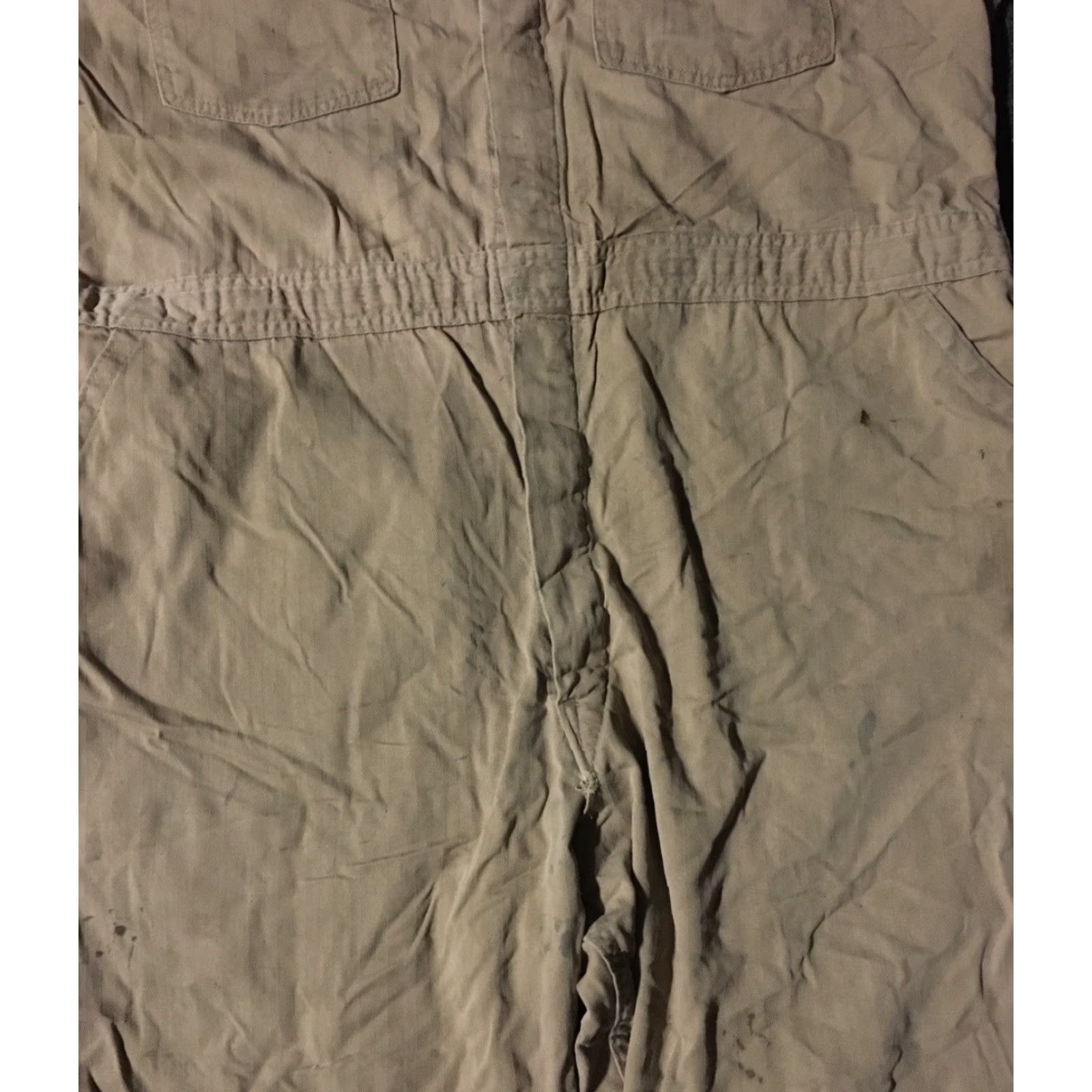 CO Vtg 50s Universal Overall Co Faded Distress Union Made Sanforized Coveralls 52 L/XL Brown/Tan 60s Grunge Memorial Mens? Size US 33 - 5 Thumbnail