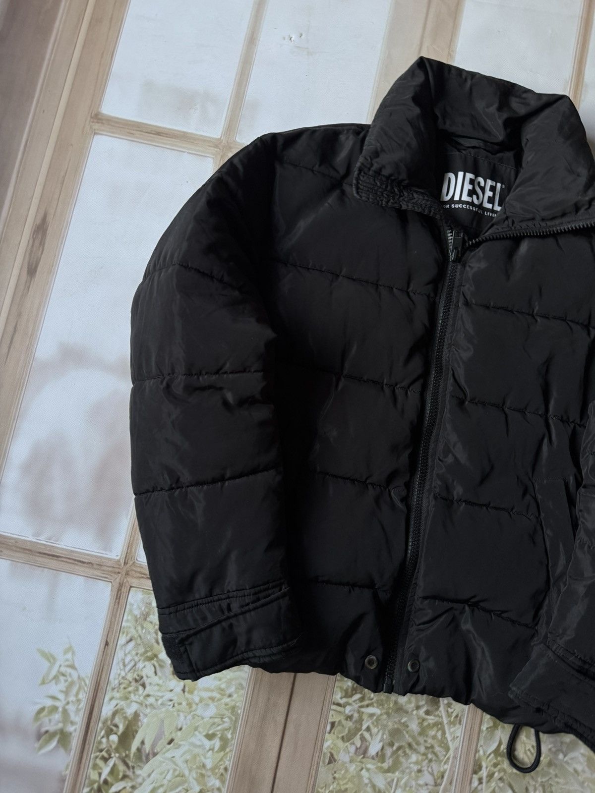 Diesel Vintage Diesel Black Puffer Jacket – Minimal Logo – Y2K Size US L / EU 52-54 / 3 - 3 Thumbnail