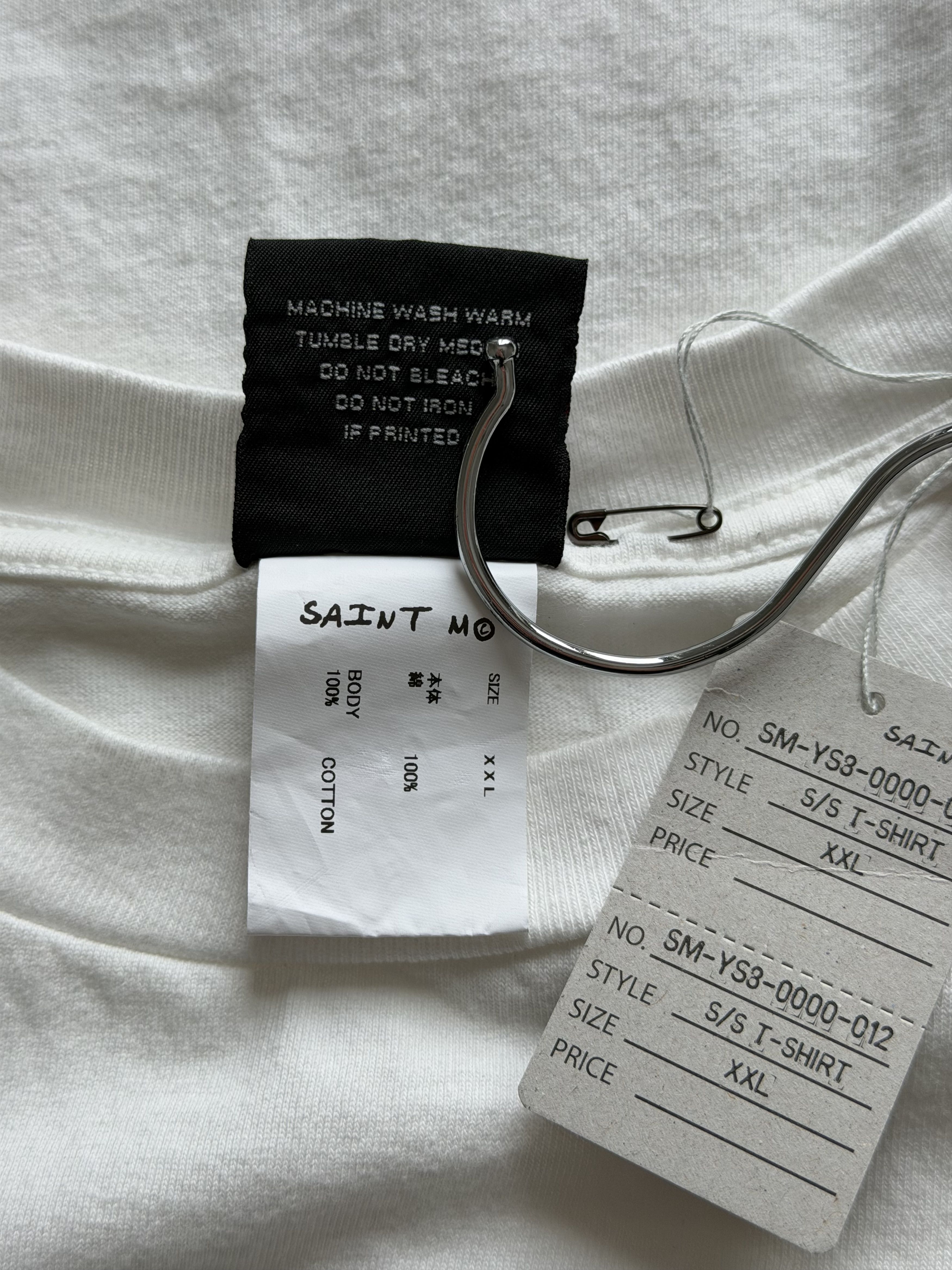 Saint Michael Saint Michael Ribbon Logo Tee in White Teal Size US XXL / EU 58 / 5 - 7 Thumbnail