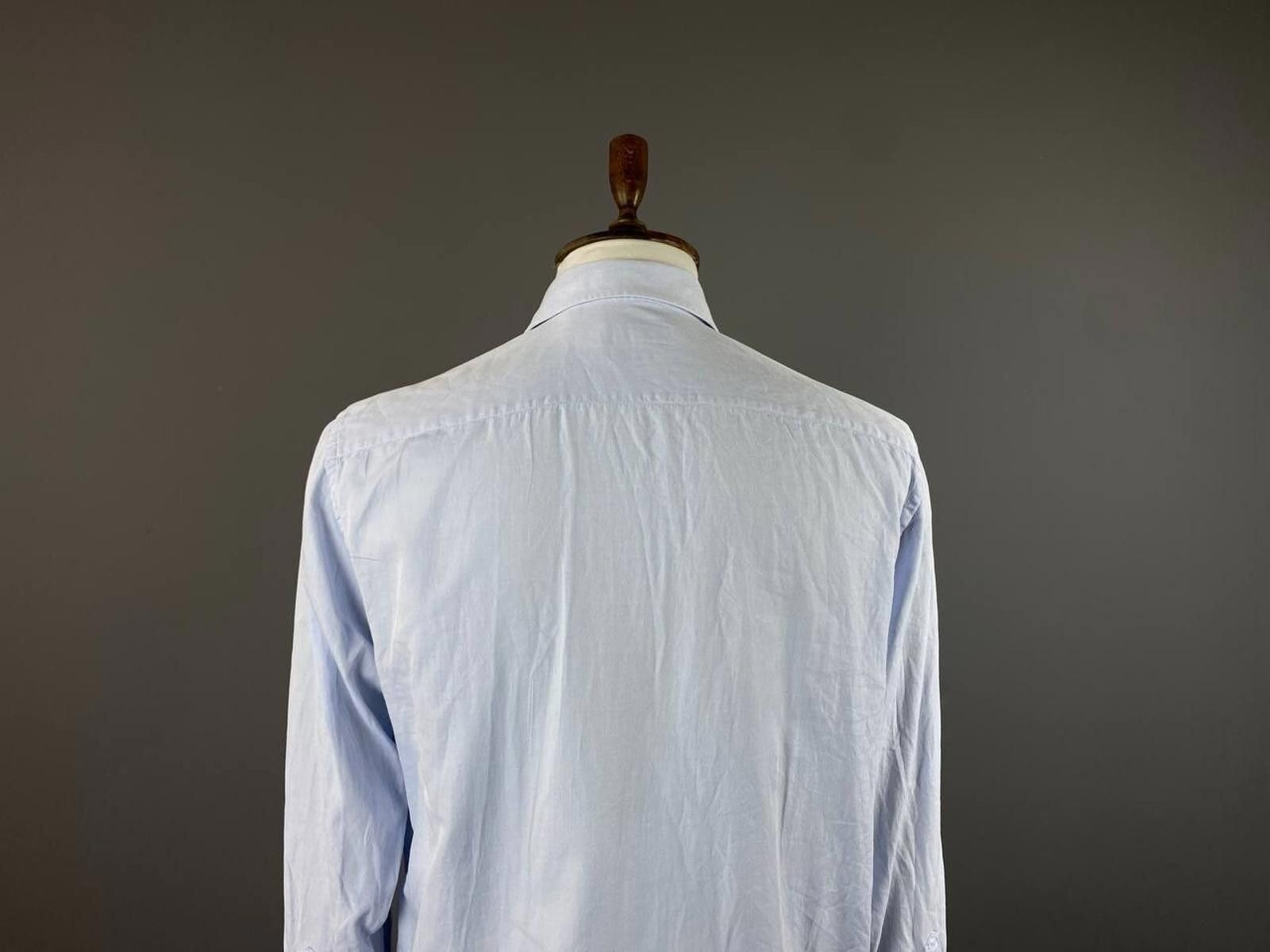 Designer Nina Ricci Blue Long Sleeve Button Down Shirt Size 41 / 16 Size US M / EU 48-50 / 2 - 8 Thumbnail