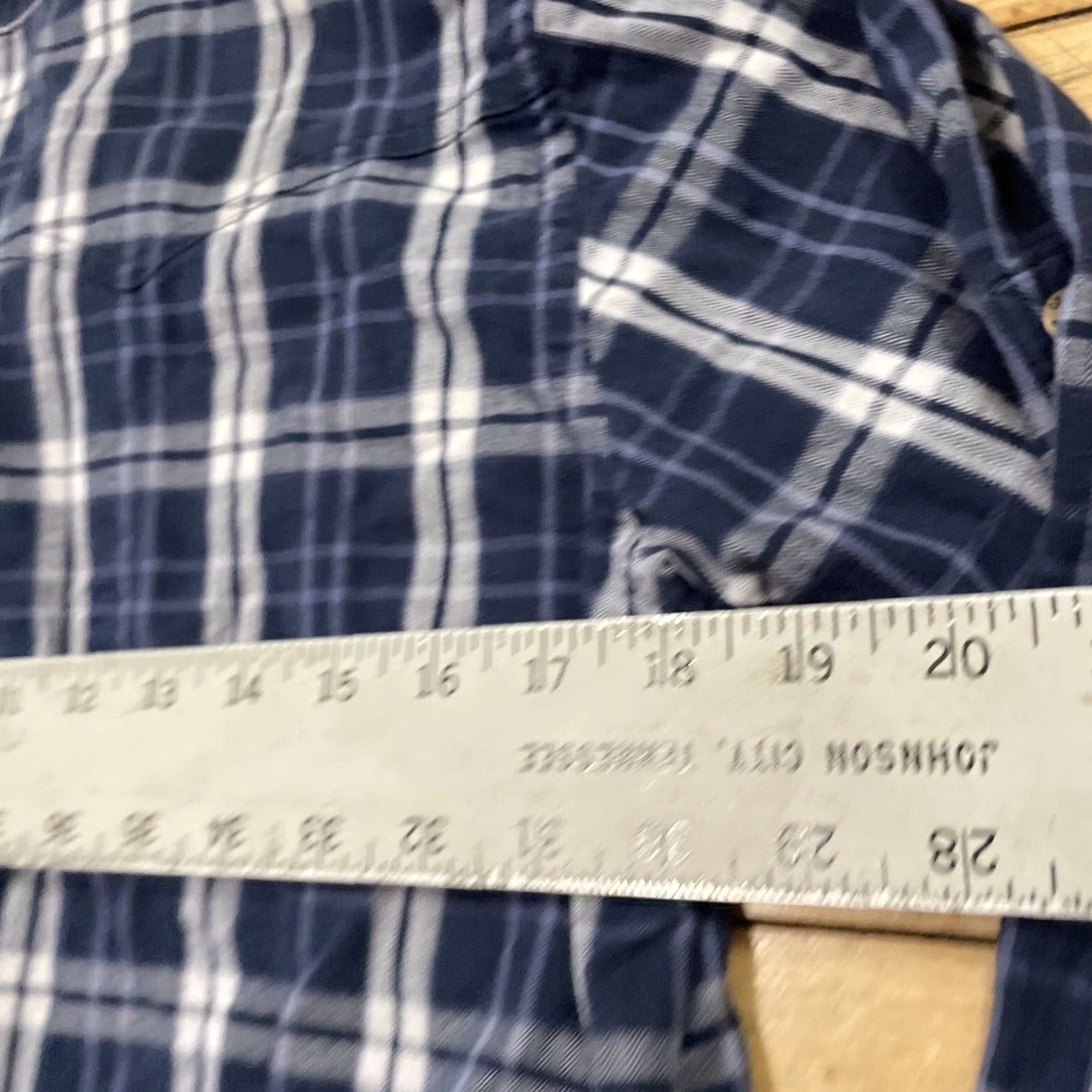 Chaps CHAPS Denim Cotton Shirt Women L Blue Plaid Button-Up Long Sleeve Western Size L / US 10 / IT 46 - 7 Thumbnail