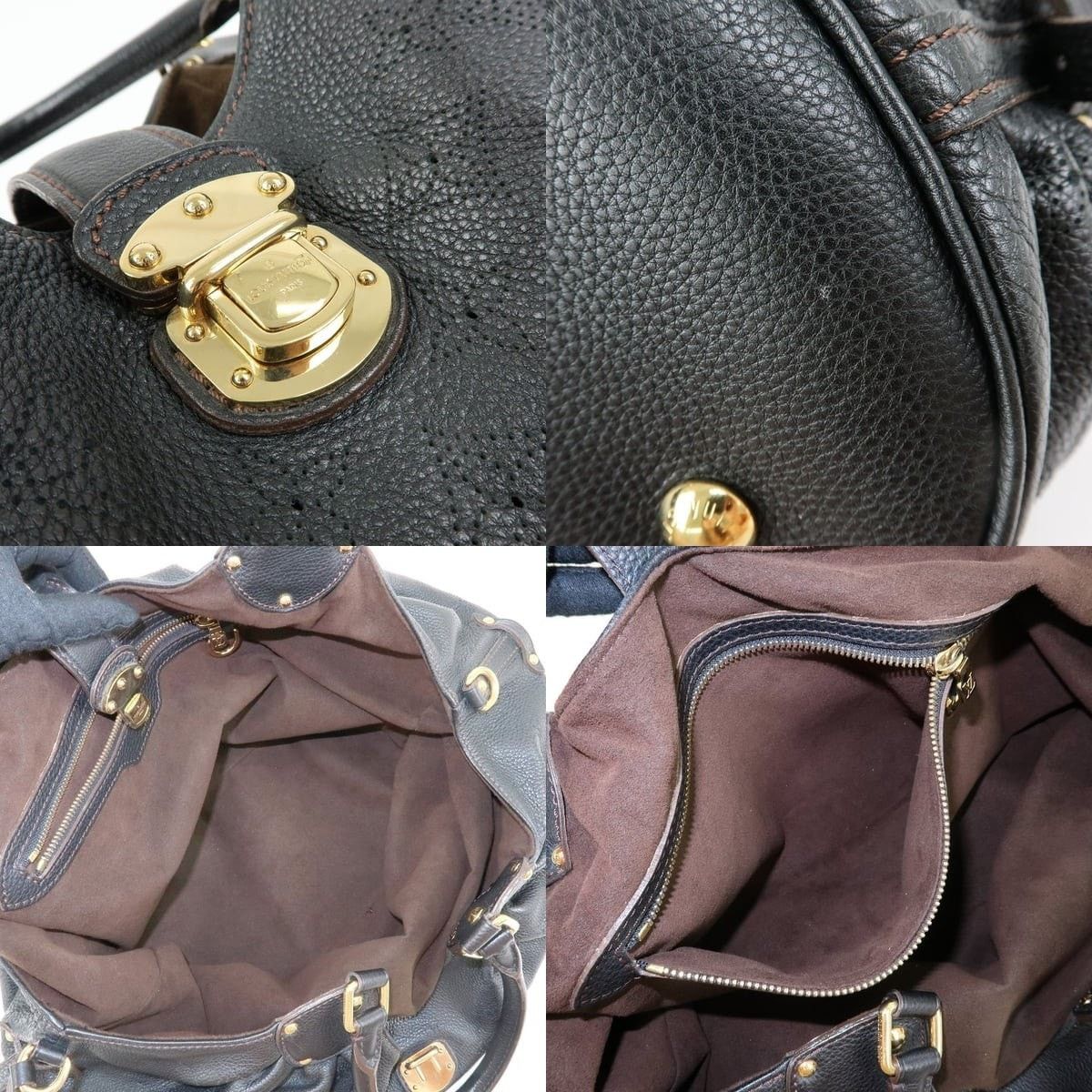 Louis Vuitton Louis Vuitton Mahina L Shoulder Bag Calfskin Black Size ONE SIZE - 6 Thumbnail