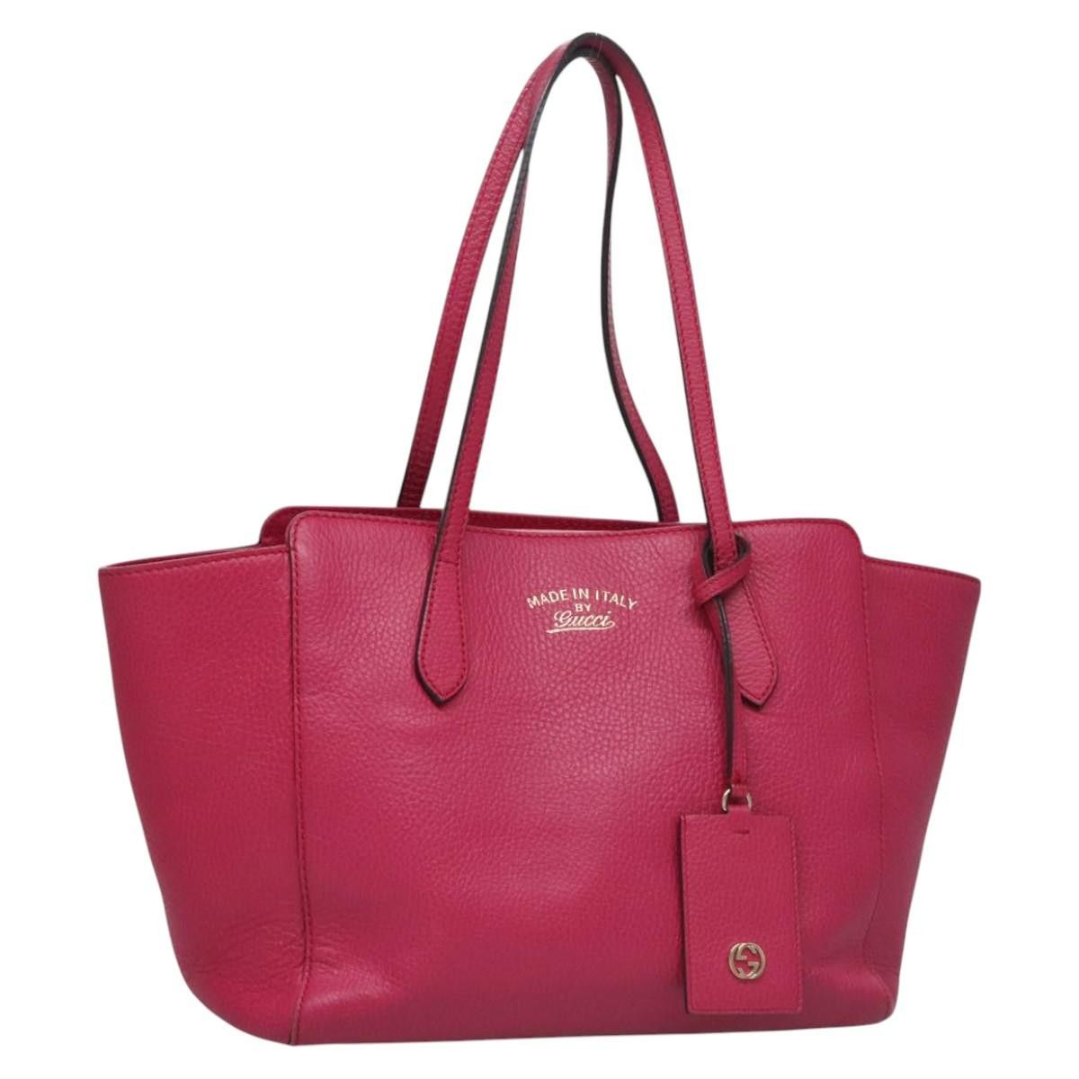 Gucci Tote Bag Leather Pink Gold, Women's