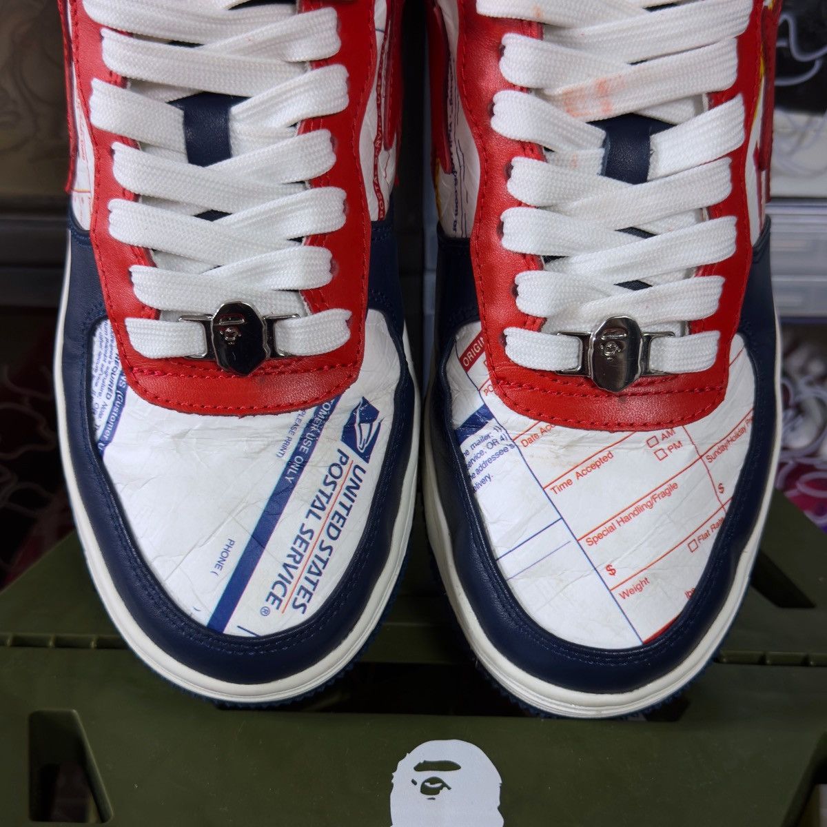 Bape A Bathing Ape Bapesta USPS 2022 Size US 8.5 / EU 41-42 - 7 Thumbnail