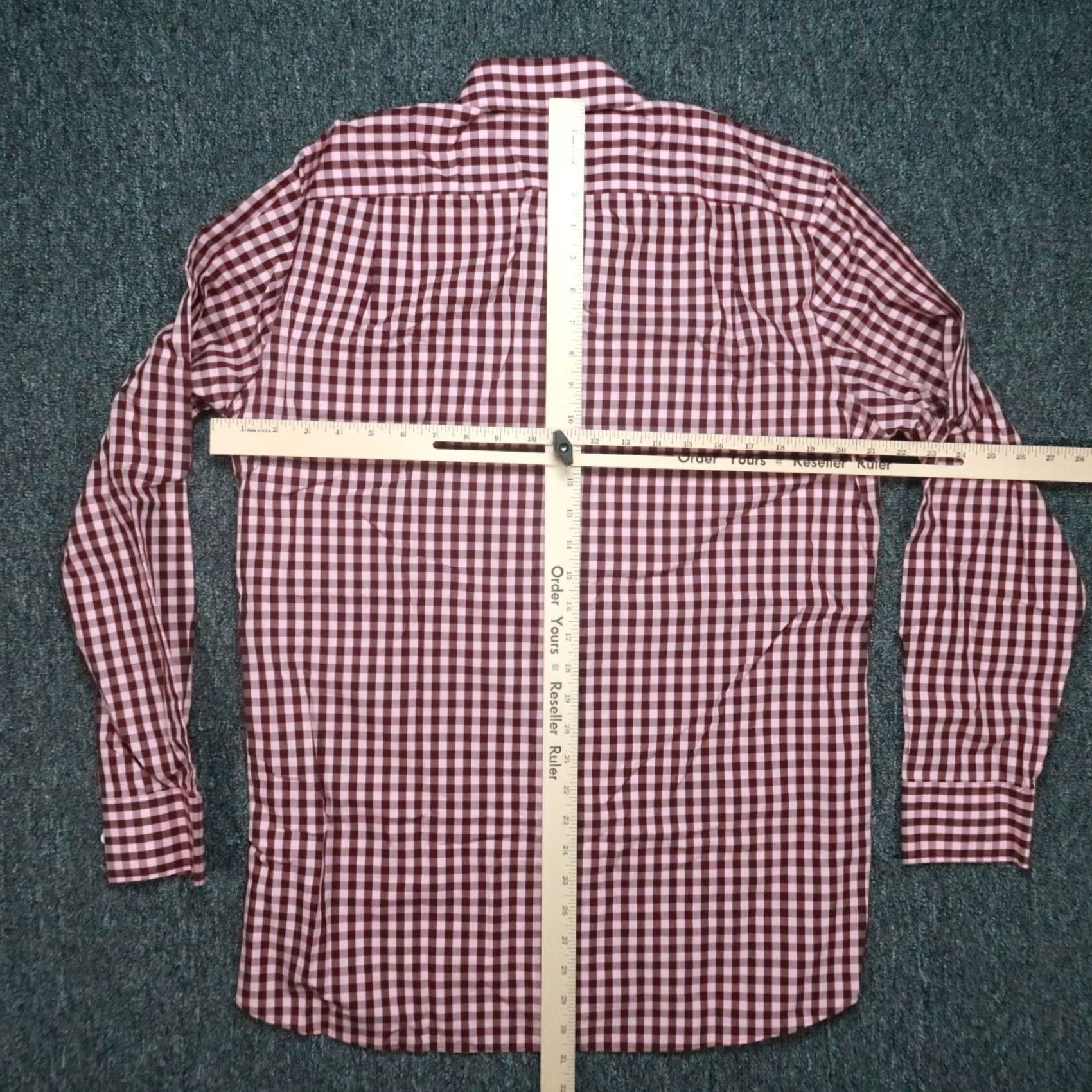 Bonobos Bonobos Shirt Mens Medium 16 Red Slim Fit Wrinkle Free Gingham Check Long Sleeve Dress Shirt Casual Formal Business Mens Size US M / EU 48-50 / 2 - 4 Thumbnail