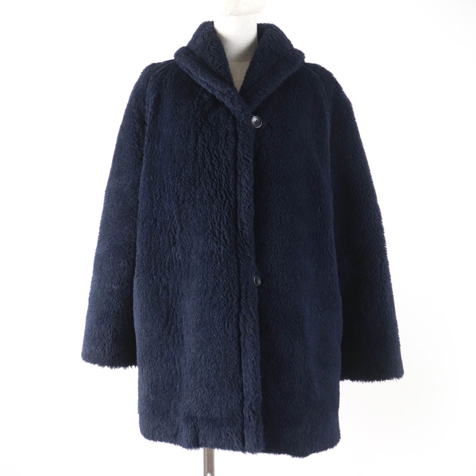 Max Mara MaxMara Max Mara Teddy Bear Alpaca Wool Silk Blend Coat Natural Material Outerwear 108608036 Size ONE SIZE - 1 Thumbnail