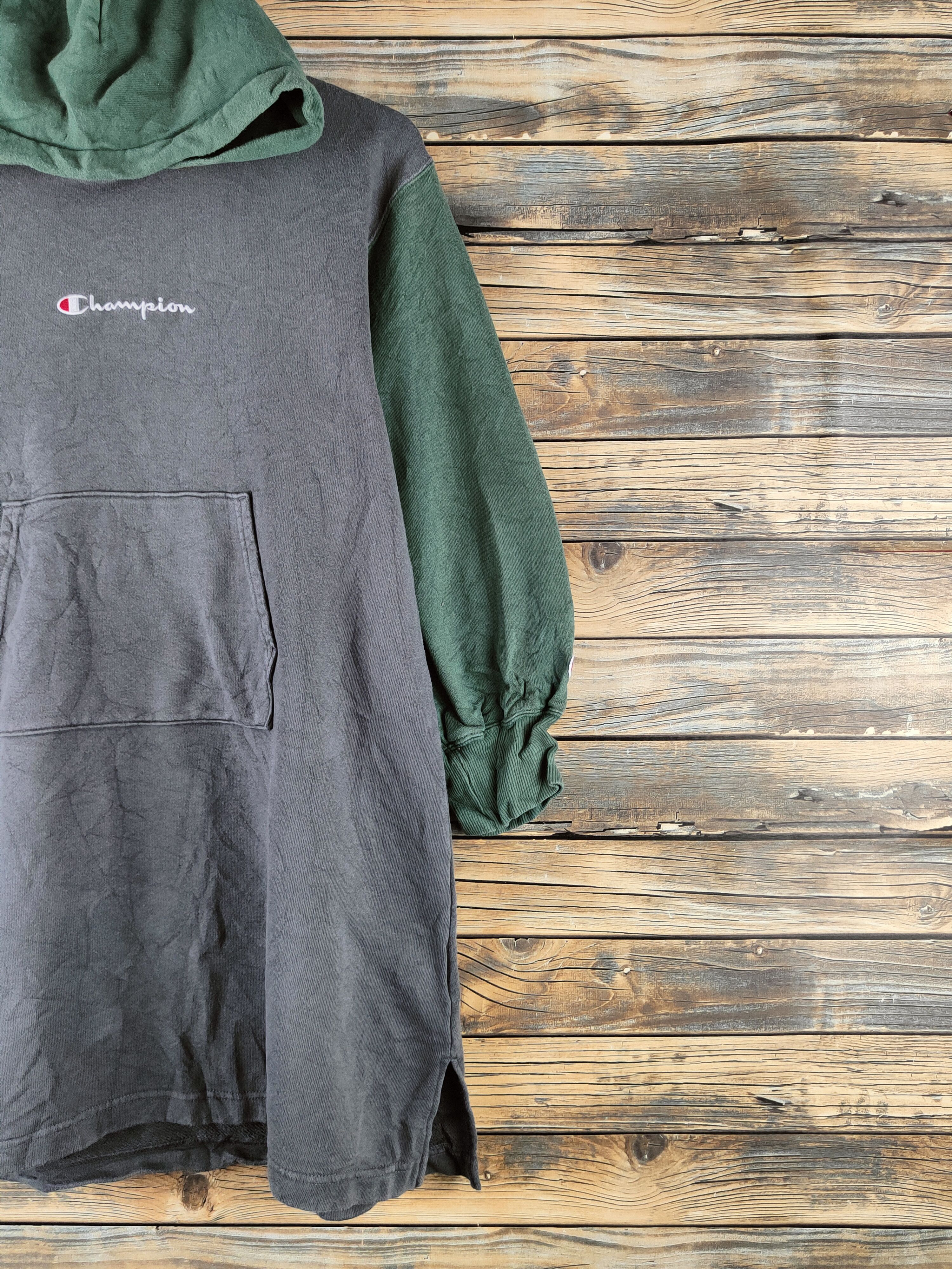 Champion Vintage Faded Champion Green Gray Hoodie Sweatshirts Size S / US 4 / IT 40 - 5 Thumbnail