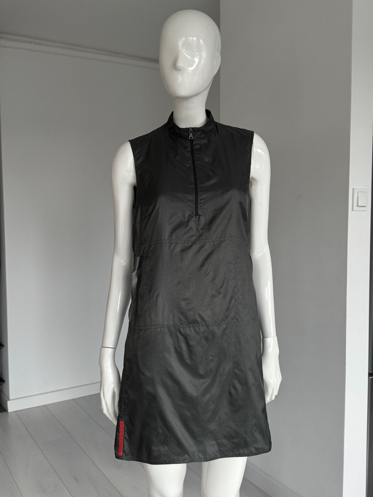 Prada Vintage Prada Sport olive mini dress archive 1999 rare Size M / US 6-8 / IT 42-44 - 3 Thumbnail