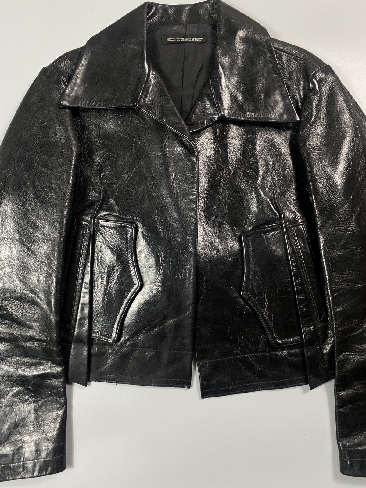 Yohji Yamamoto AW 2007- Yohji Yamamoto- Museum/Exhibit Piece Leather Jacket Size S / US 4 / IT 40 - 9 Thumbnail