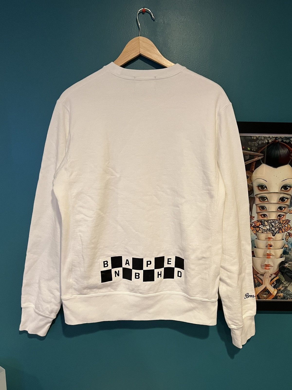 Bape × Neighborhood Skull & Bones Crewneck Size US L / EU 52-54 / 3 - 7 Thumbnail