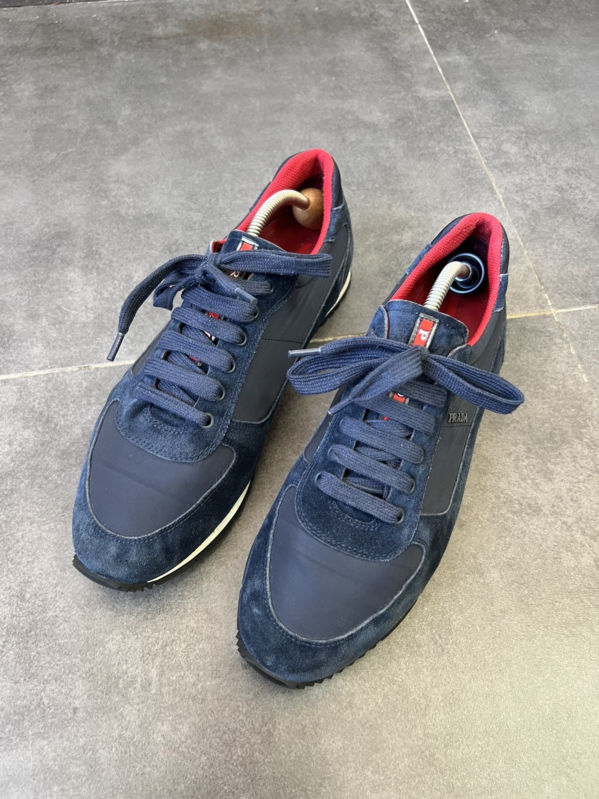 Prada Prada Men's Scamosciato Nylon suede Low-top Sneakers Size US 11 / EU 44 - 2 Thumbnail