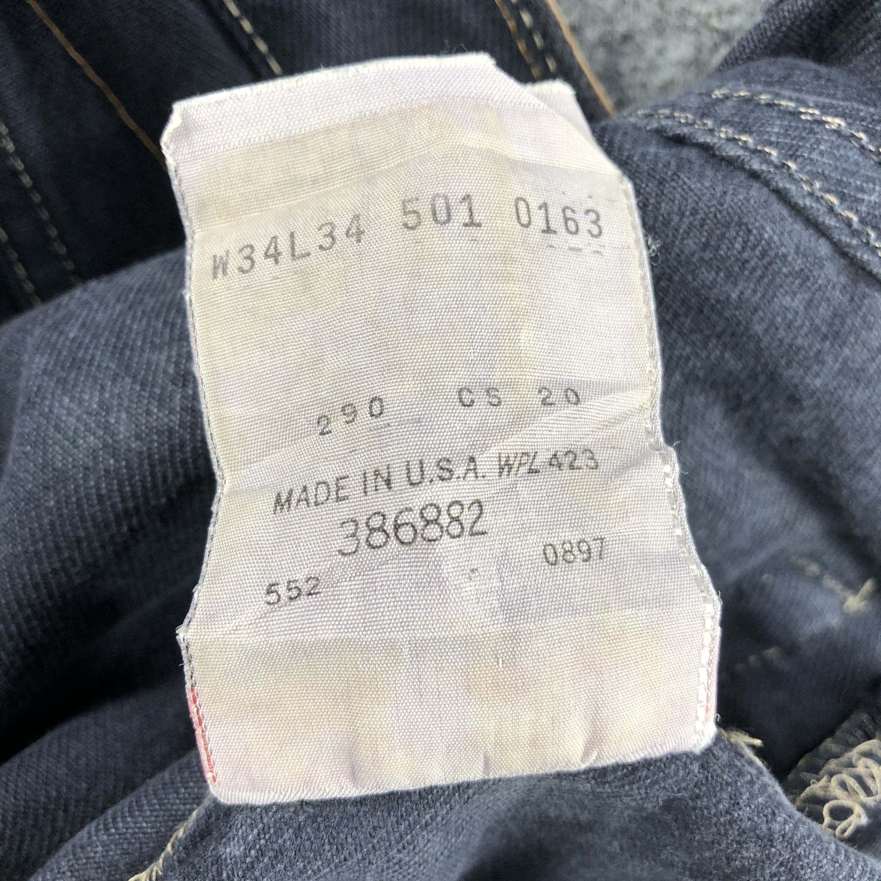 Levi's Vintage 90s Ripped Levis 501 Earth Tone Jeans-J1414 Size US 34 / EU 50 - 13 Thumbnail