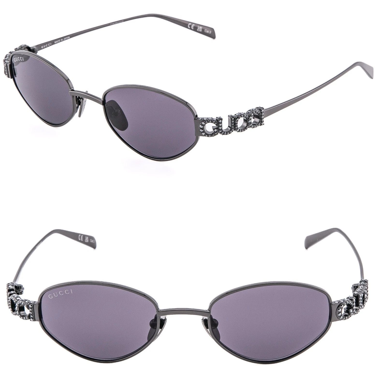 Gucci GUCCI 1935 Gg1935S Ruthenium Violet Crystal Logo Unisex 002 Size ONE SIZE - 1 Thumbnail