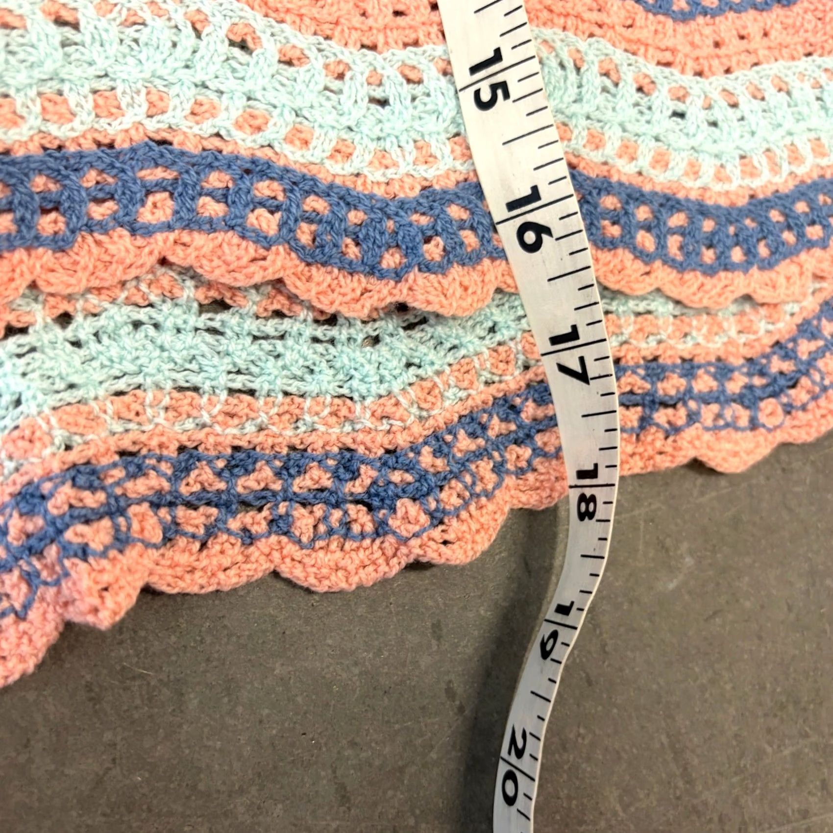 Vintage VINTAGE Y2K Salmon Purple Stripe Summer Crochet Knit Women's Tank Top XL Pink Stripe Tank Top Womens XL Size XL / US 12-14 / IT 48-50 - 5 Thumbnail