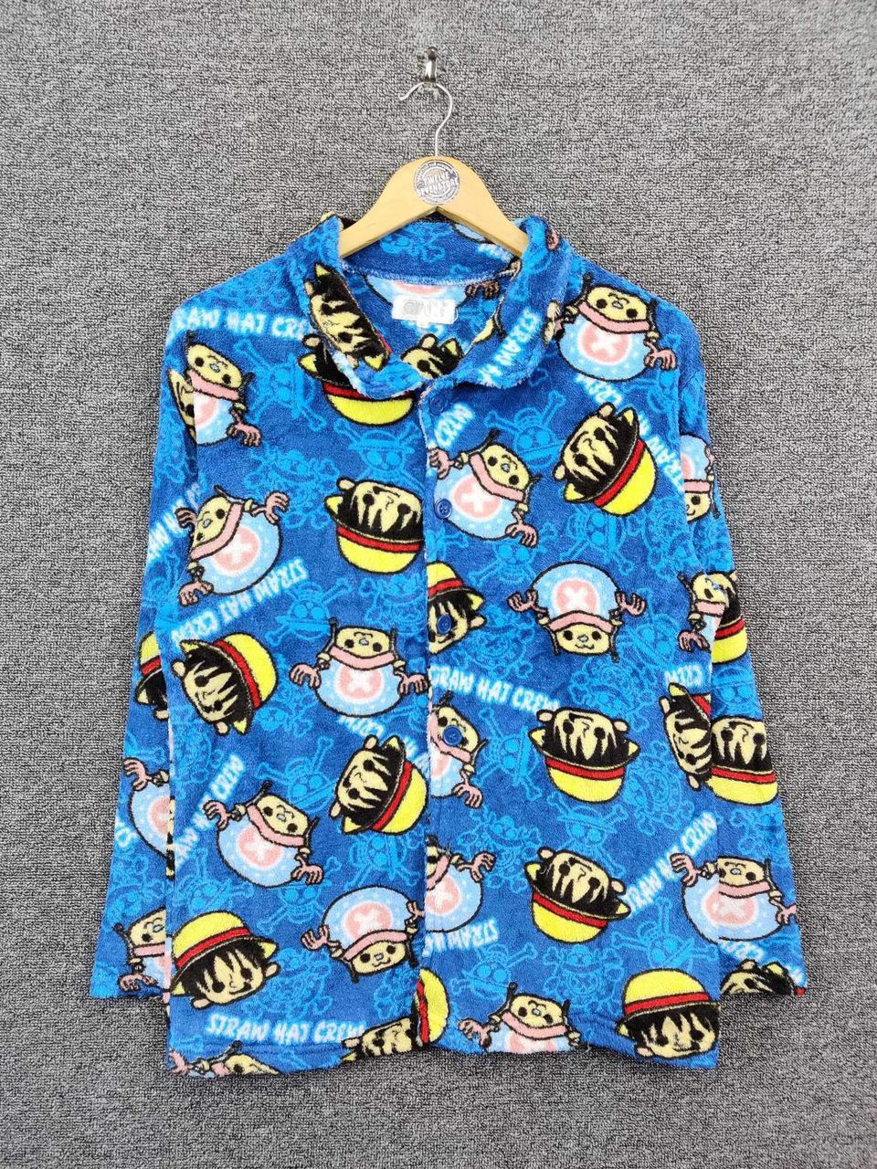Cartoon Network Vintage One Piece Straw Hat Crew Fleece Shirt Size US M / EU 48-50 / 2 - 1 Thumbnail