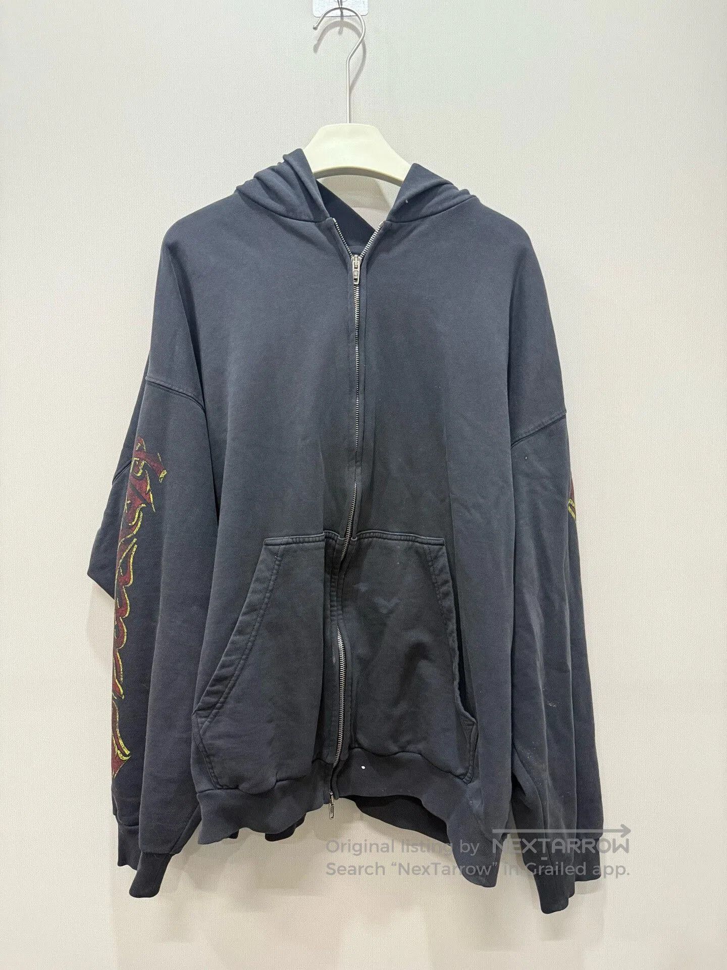 Balenciaga Balenciaga Black Distressed Flame Zip Jacket. Size US M / EU 48-50 / 2 - 1 Thumbnail