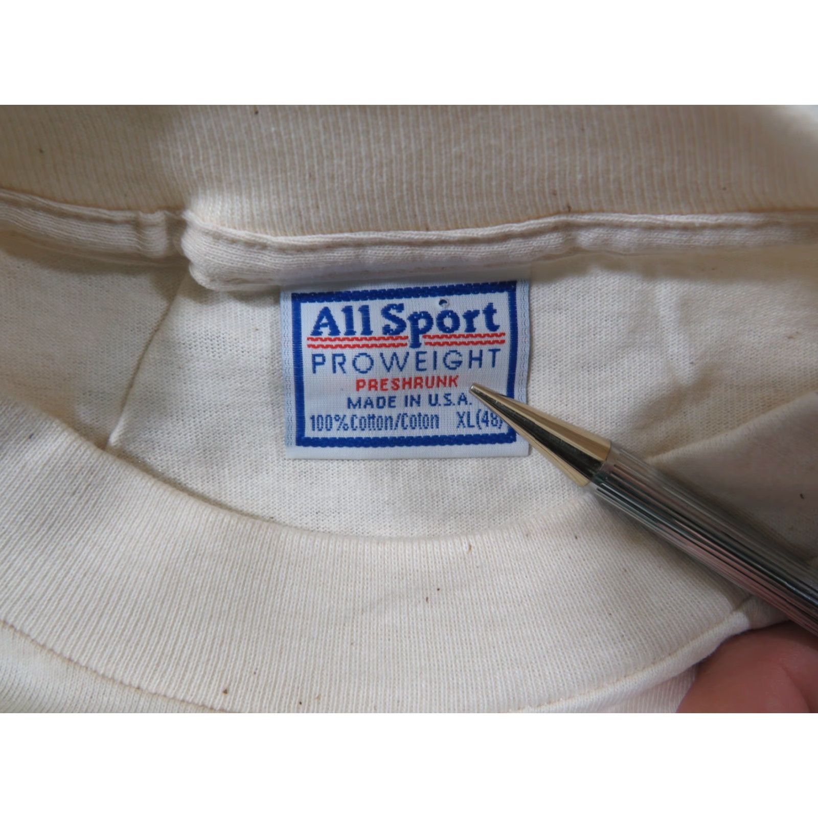 Vintage VTG NOS LYNK'S Bobcat White All-Sport Pro T-Shirt USA Adult XL Crew Neck Short Sleeve Graphic Print 90s Mens USA Shirt Vintage Men Size US XL / EU 56 / 4 - 3 Thumbnail