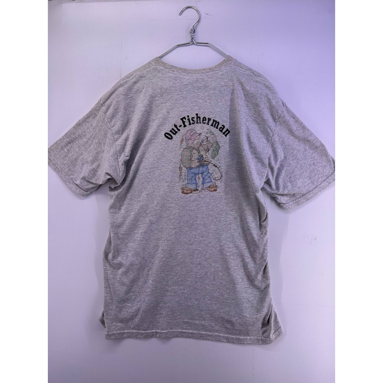 Gildan Out Fisherman Big Print Gray Tshirt Gildan Size XL Size US XL / EU 56 / 4 - 6 Thumbnail