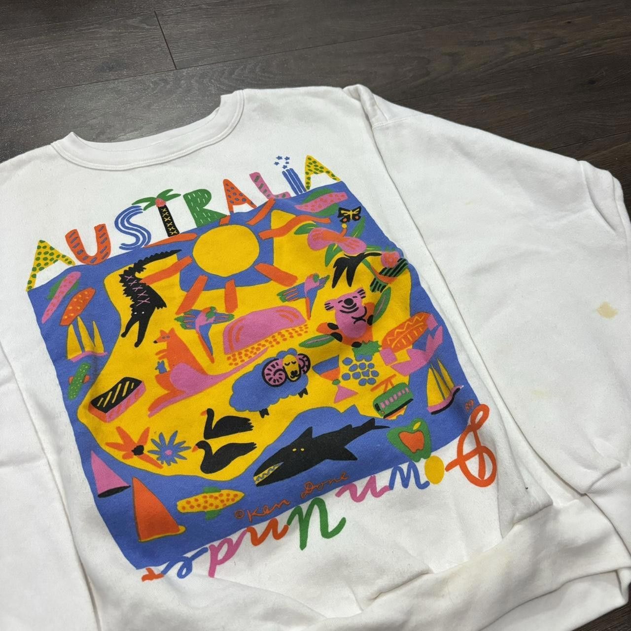 Designer vintage Australia down under Ken done sweatshirt 90s M Size US M / EU 48-50 / 2 - 1 Thumbnail