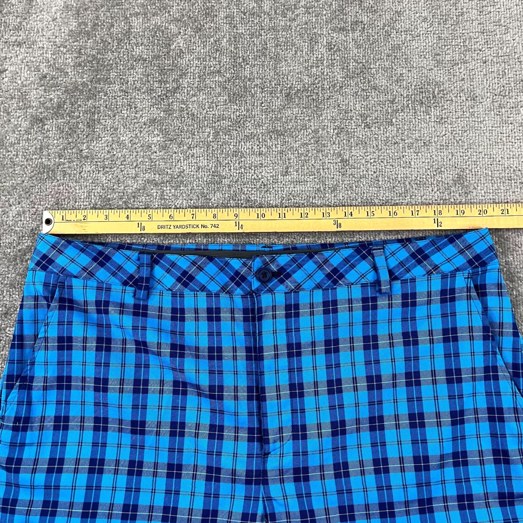 Under Armour Under Armour Shorts Mens Size 40 x 10" Blue Plaid Golf Performance Sport Stretch Size US 40 / EU 56 - 3 Thumbnail