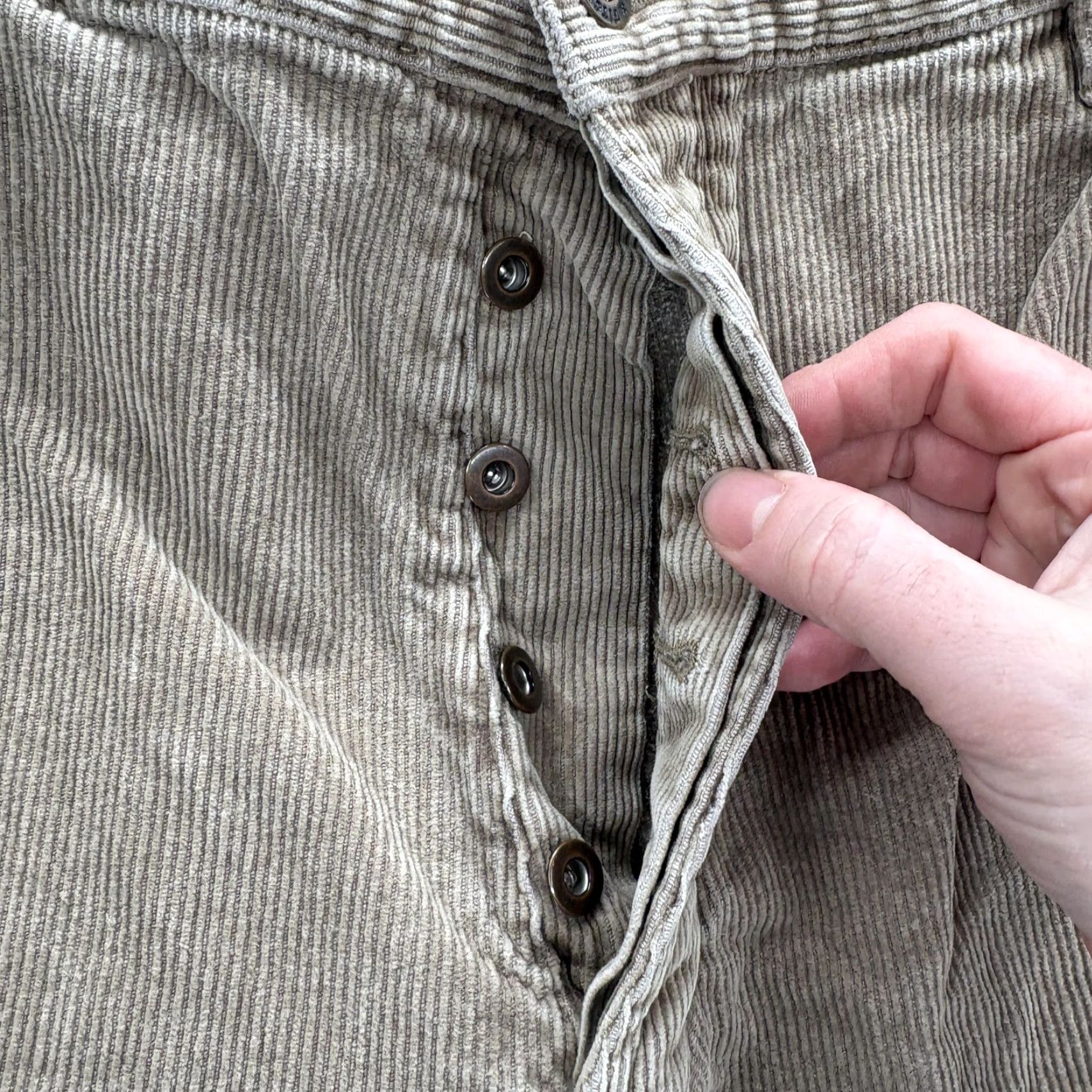 Abercrombie & Fitch VINTAGE Abercrombie & Fitch Carpenter Pants Mens 34x32 Brown Corduroy Relaxed 90s Y2K Casual Workwear.png Size US 34 / EU 50 - 4 Thumbnail