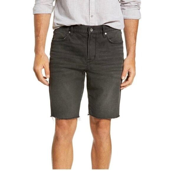 John Varvatos John Varvatos Mens Black Faded Denim Bowery Raw Hem Jean Sho Size US 36 / EU 52 - 1 Thumbnail