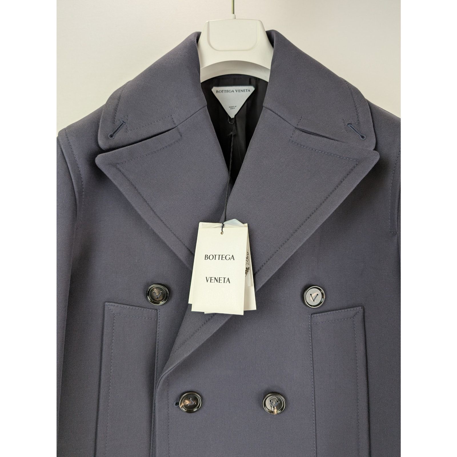 Bottega Veneta o1rshd1 Splittable Cotton Twill Coat in Abyss Blue Size US S / EU 44-46 / 1 - 5 Thumbnail