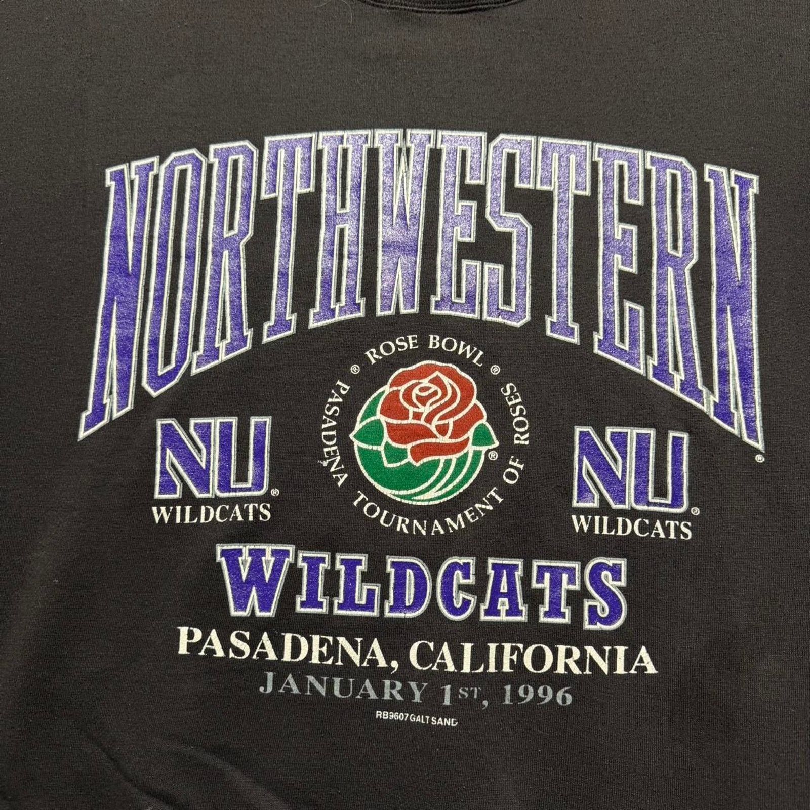 NCAA × Vintage Vintage GS Sport Northwestern Wildcats Rose Bowl Sweatshirt Size US L / EU 52-54 / 3 - 3 Thumbnail