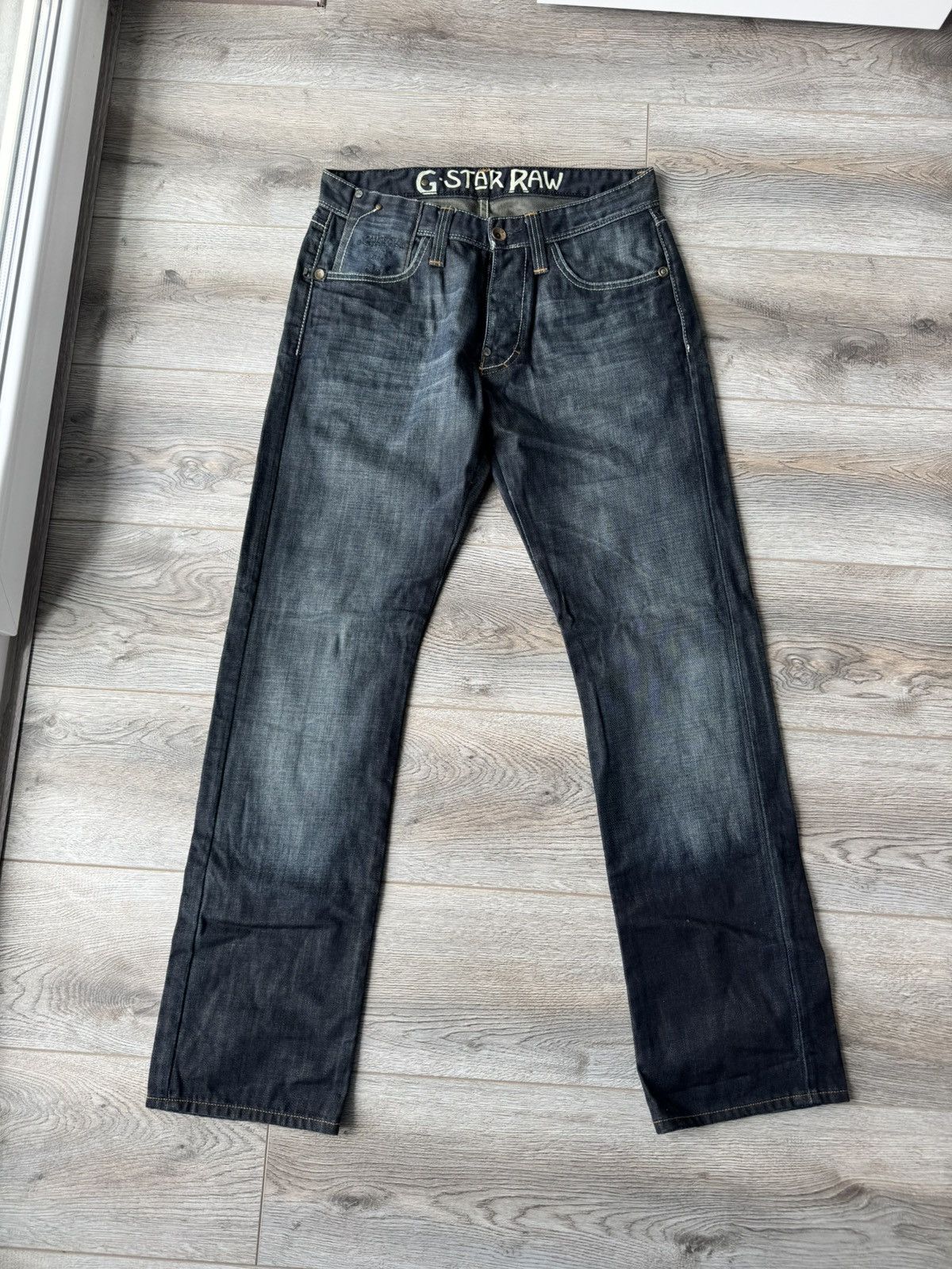 G-Star G Star Raw Straight Fit Men's Jeans Size US 32 / EU 48 - 4 Thumbnail