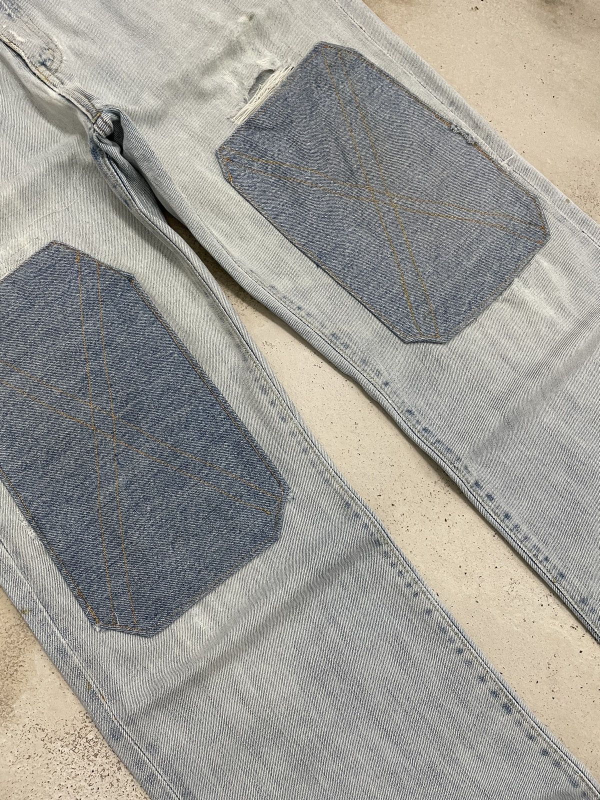 Japanese Brand × Uniqlo Uniqlo Double Knee Stain Distressed Custom Size US 33 - 6 Thumbnail