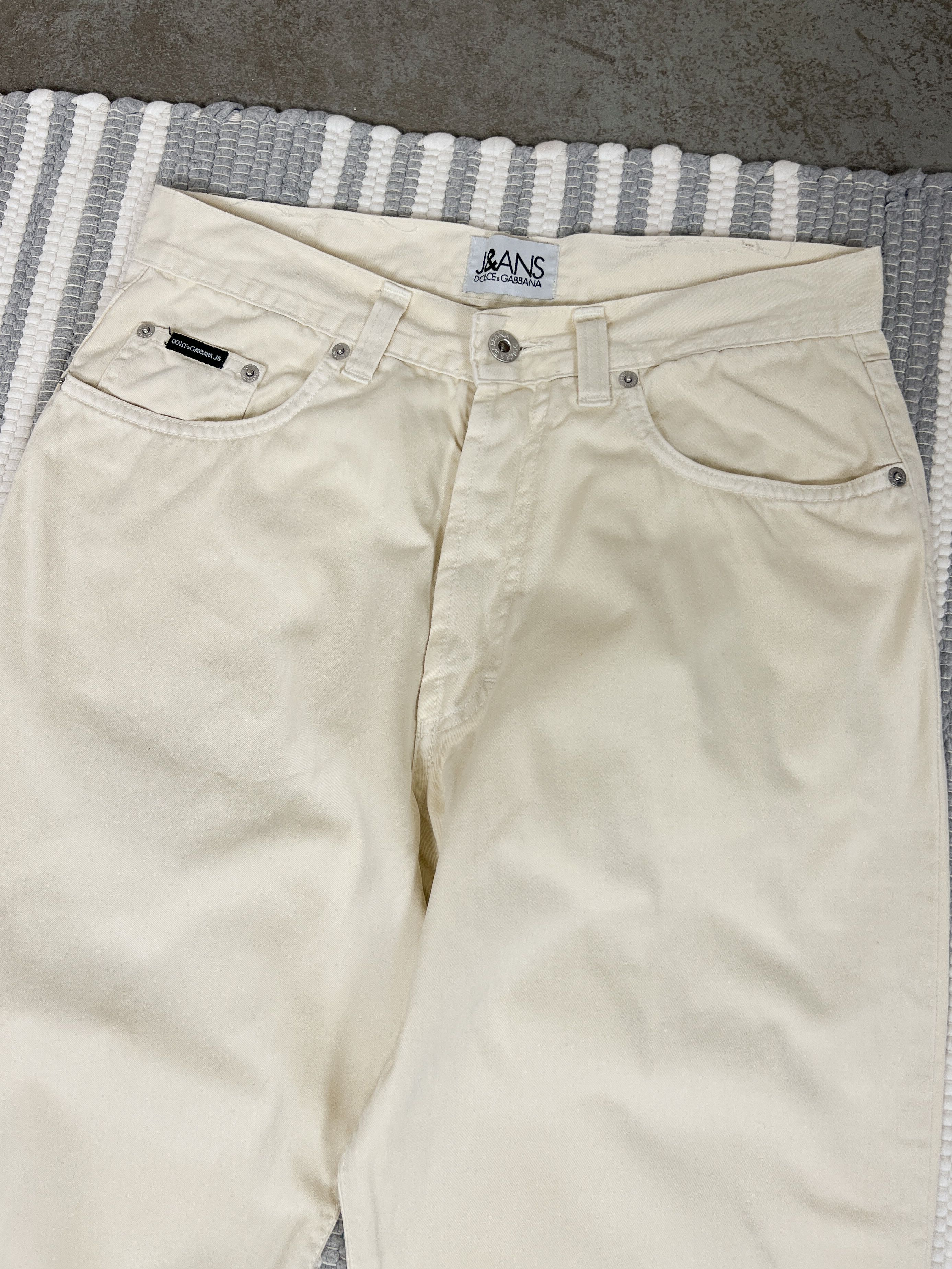 Dolce & Gabbana Vintage Dolce & Gabbana D&G Cream Pants Trousers Size US 28 / EU 44 - 3 Thumbnail