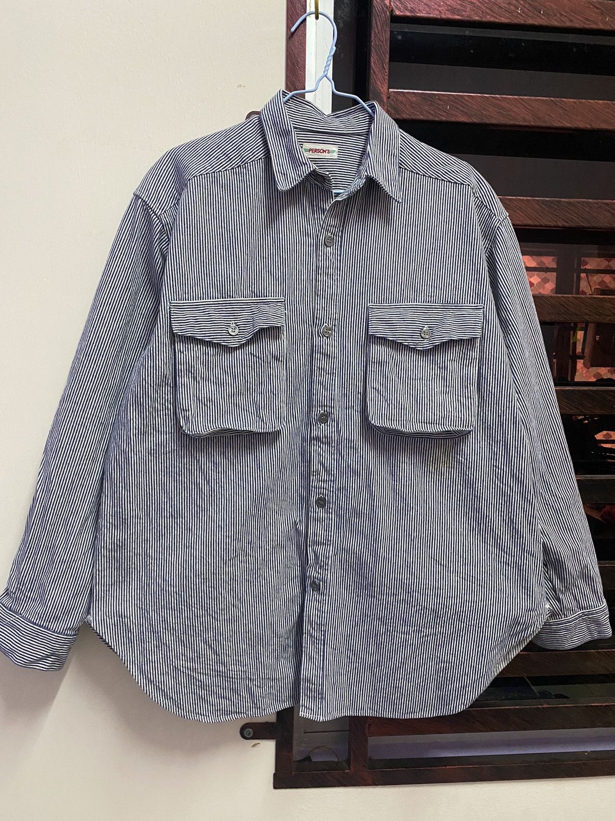 PERSON'S Vintage Person's Hickory Stripes Double Pocket Workers Size US XL / EU 56 / 4 - 3 Thumbnail