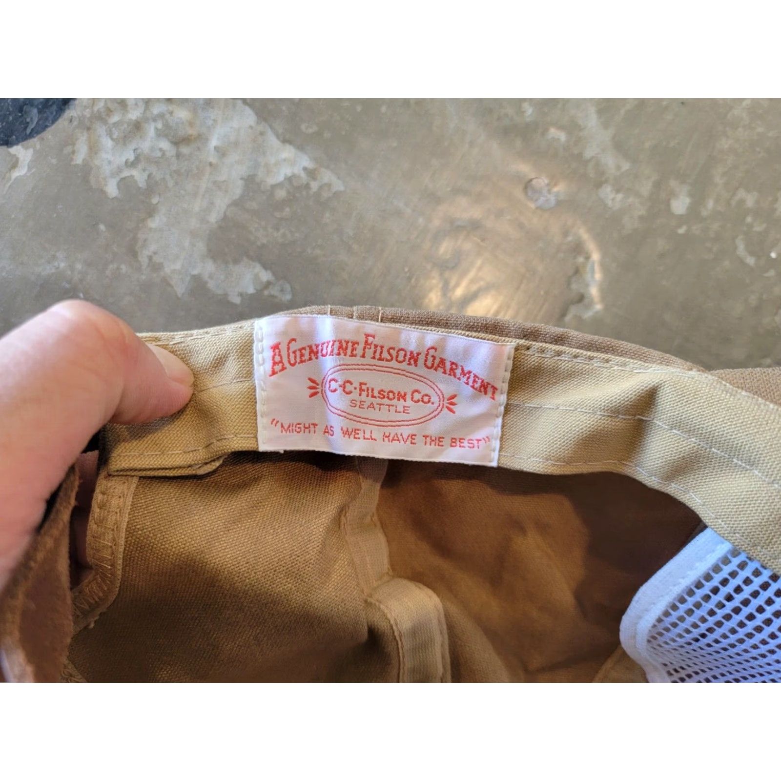 Filson VINTAGE Filson WAXED CANVAS HUNTING HAT WITH LEATHER STRAP Baseball Cap Men Free Brown Skinny Strap Hat Mens Hunter Cap Size ONE SIZE - 6 Thumbnail