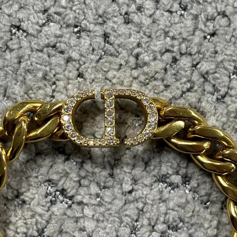 Dior Dior The latest gold vintage gold finish full diamond brace Size ONE SIZE - 8 Thumbnail
