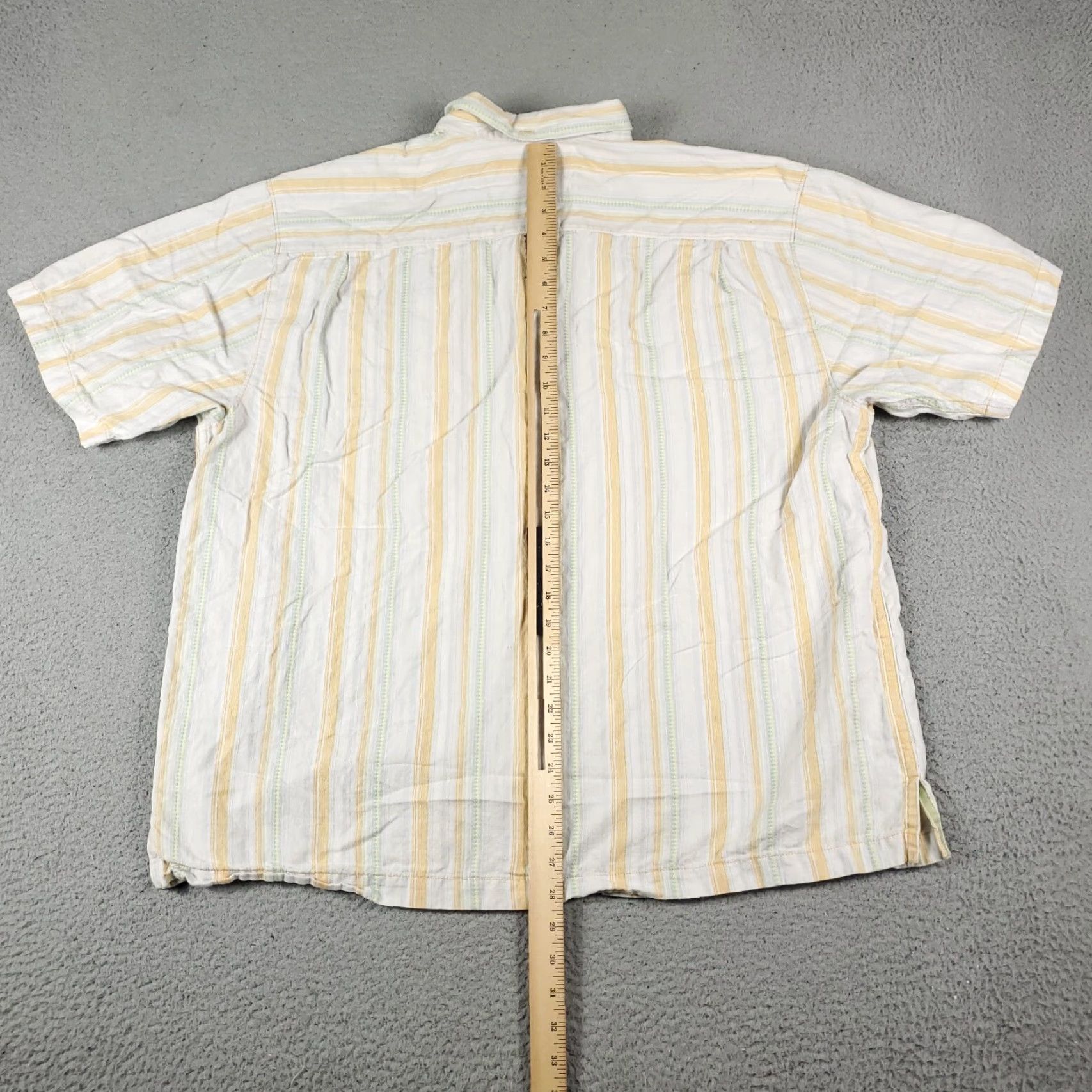 Tommy Bahama Tommy Bahama Shirt Mens XL Beige Striped Linen Cotton Button Up Short Sleeve Size US XL / EU 56 / 4 - 3 Thumbnail