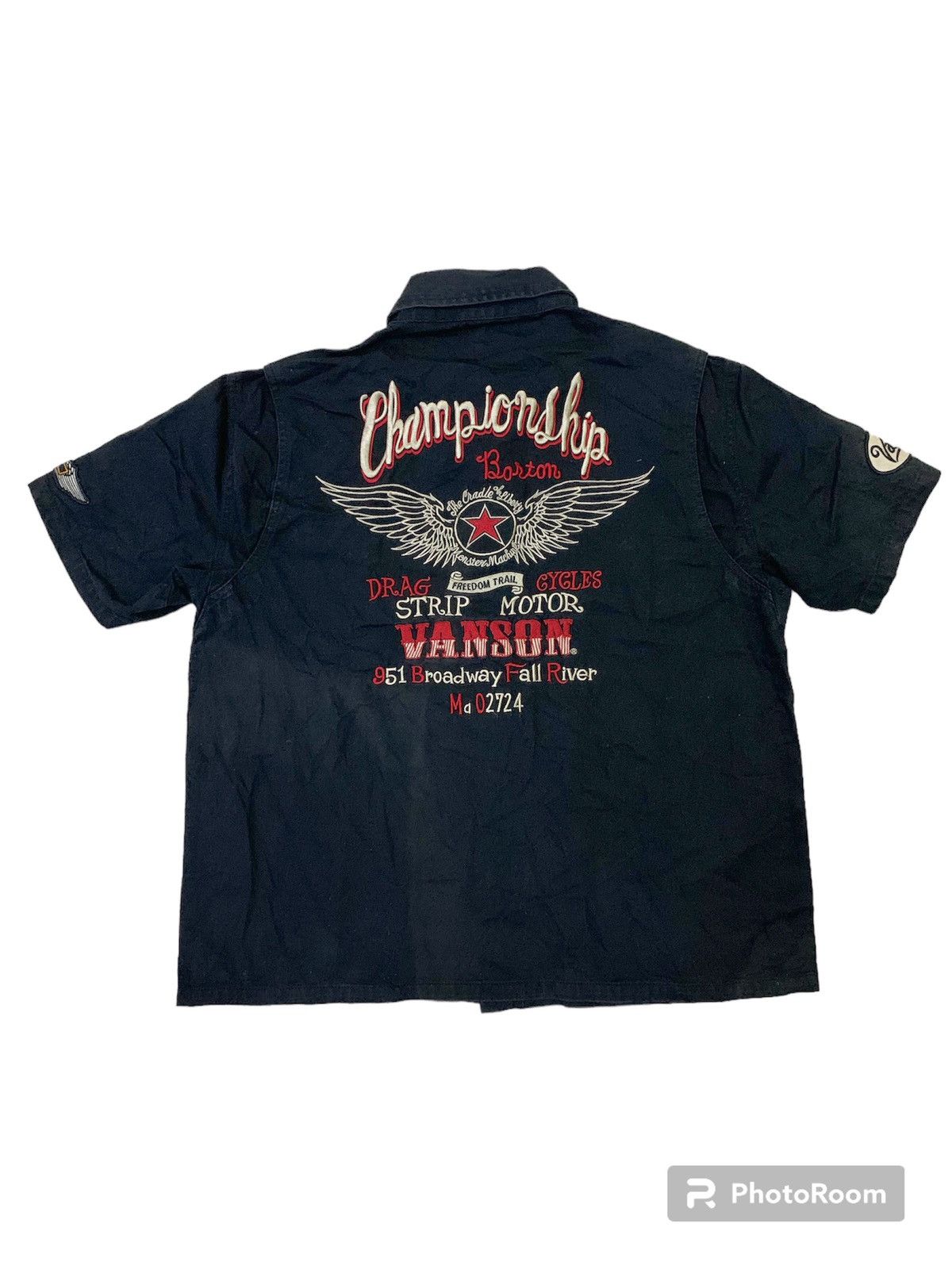 Vanson Leathers 💥Vintage Vanson Leather Sun Faded Shirt Size US L / EU 52-54 / 3 - 1 Thumbnail