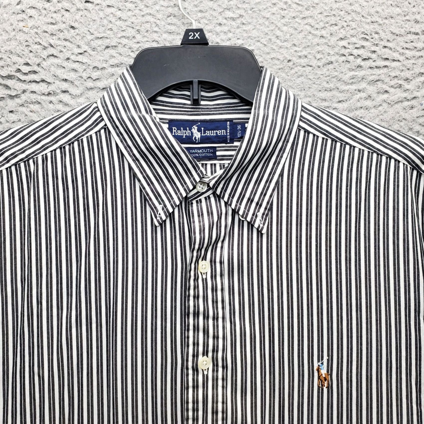 Ralph Lauren Ralph Lauren Mens Dress Shirt 17.5 Multicolor Pony Button-Down Collared Size 48R - 3 Thumbnail