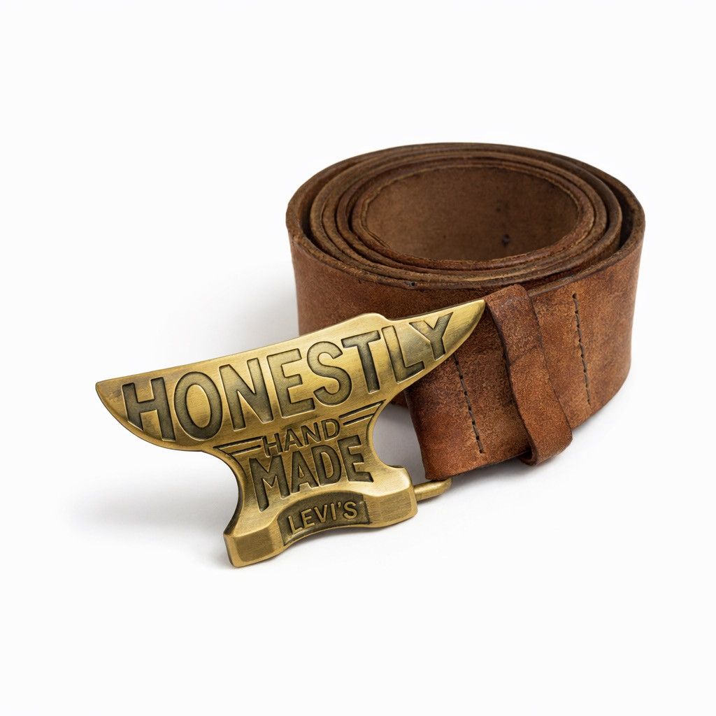 Levi's Vintage 80s LEVI’S Anvil 1853 Brass Belt Size ONE SIZE - 1 Thumbnail